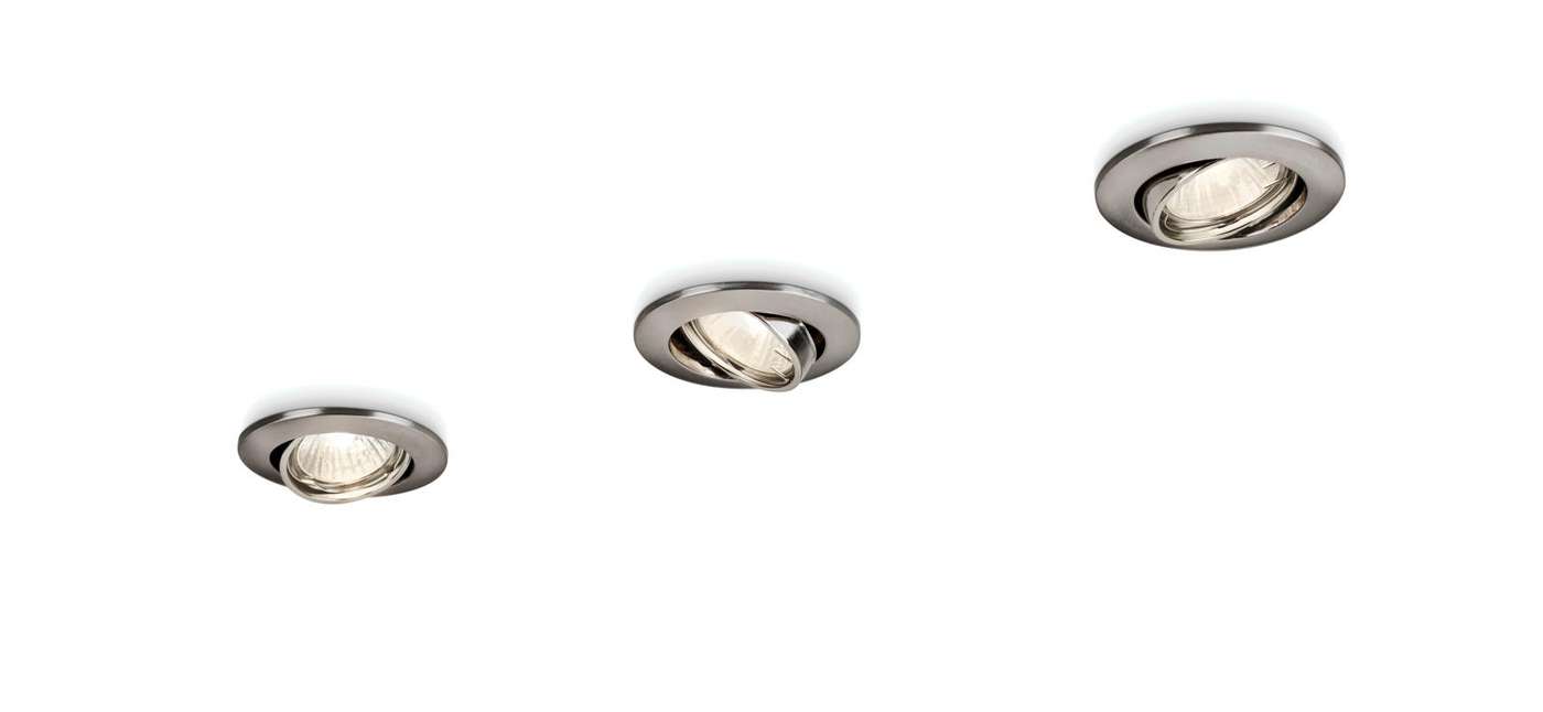 Встраиваемый точечный светильник Philips Enif матовая сталь 3 шт. (цвет Матовая сталь)