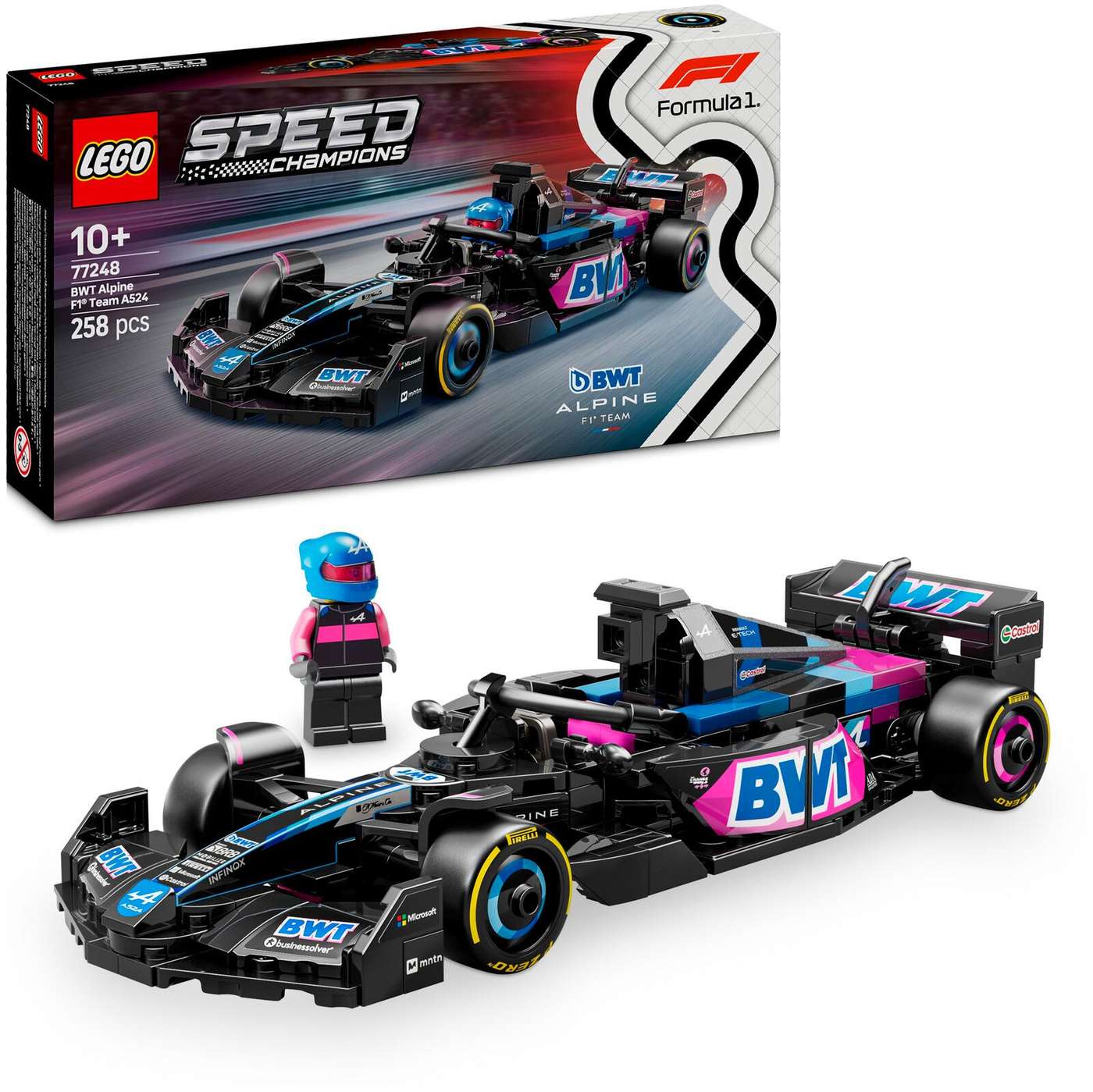 Гоночный автомобиль LEGO® Speed ​​Champions BWT Alpine F1® Team A524 77248