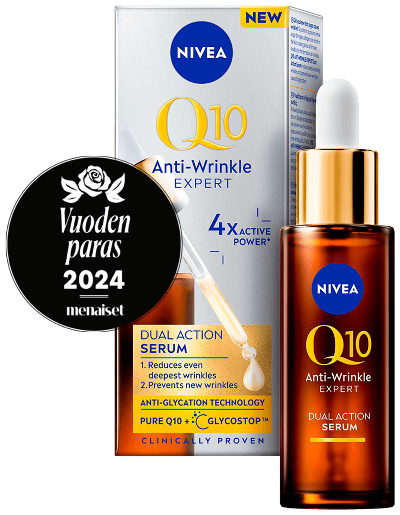 NIVEA 30 мл Q10 Сыворотка для лица против морщин Expert двойного действия