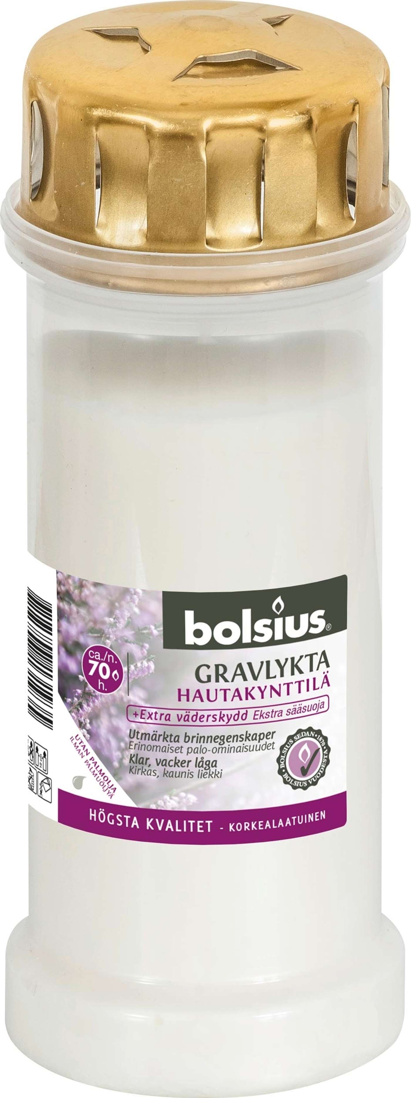 Bolsius GRAVE CANDLE 70H Штормовой чехол Белый