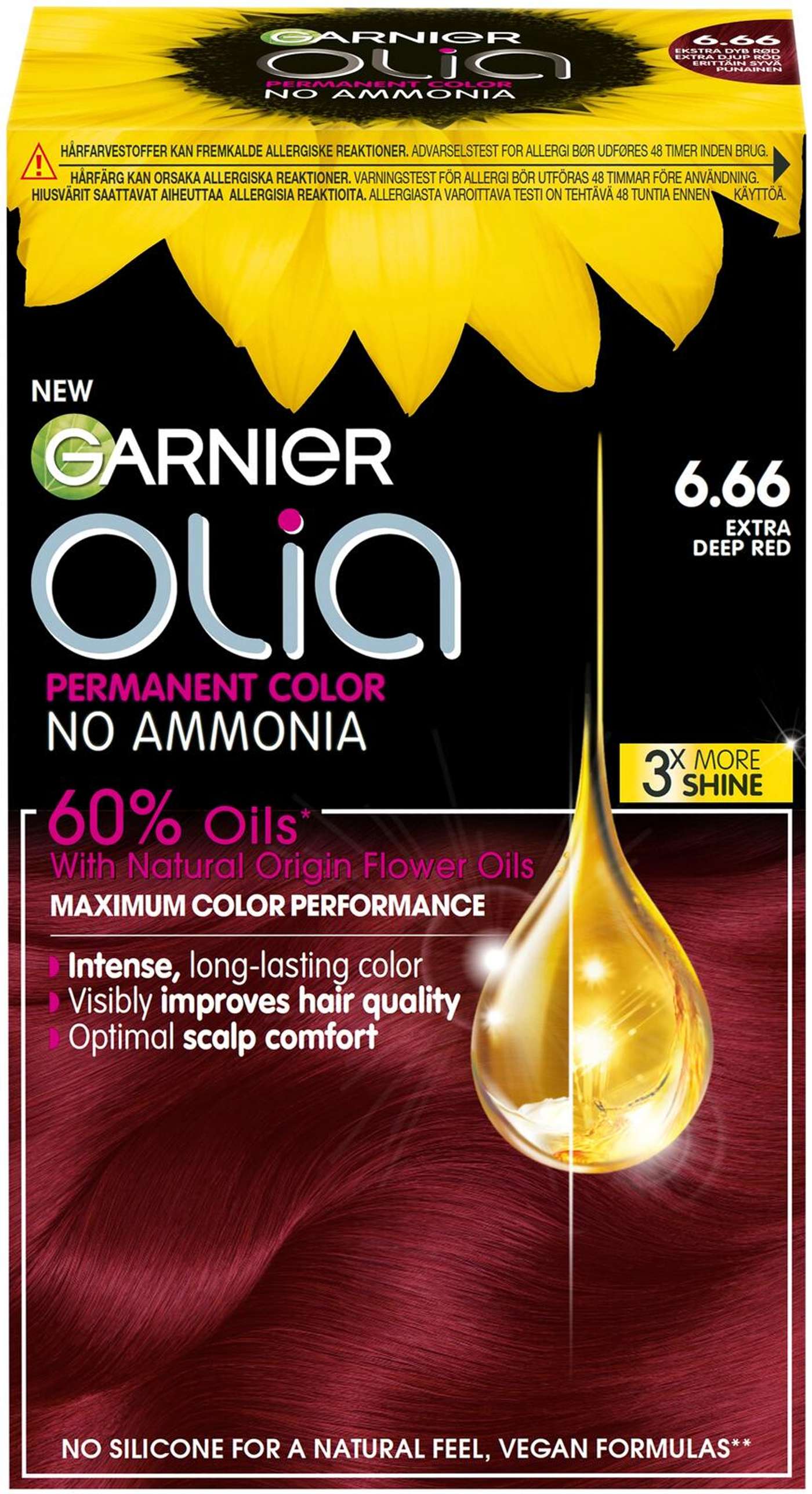 Перманентная краска Garnier Olia 6. 66 Carmi 174 мл (цвет Кармин)