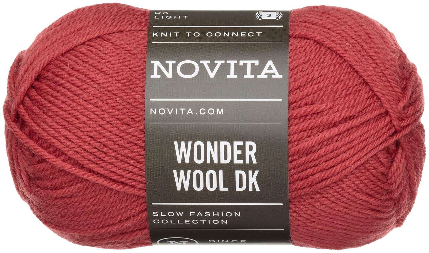 Пряжа Novita Wonder Wool DK 50г брусничный сок 5471 (цвет брусничный сок)
