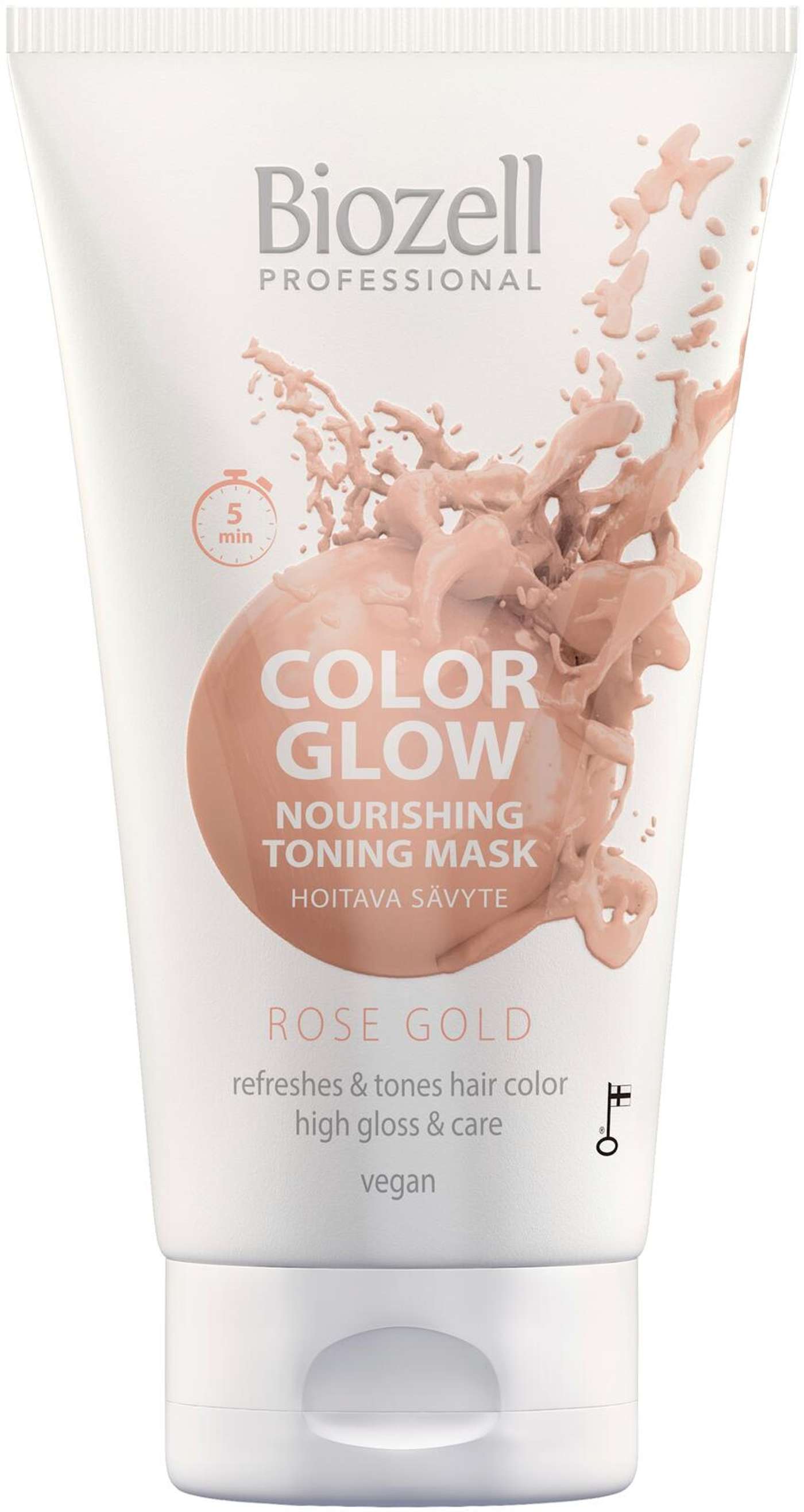 Biozell Color Glow Питательная оттеночная маска Розовое Золото 150мл