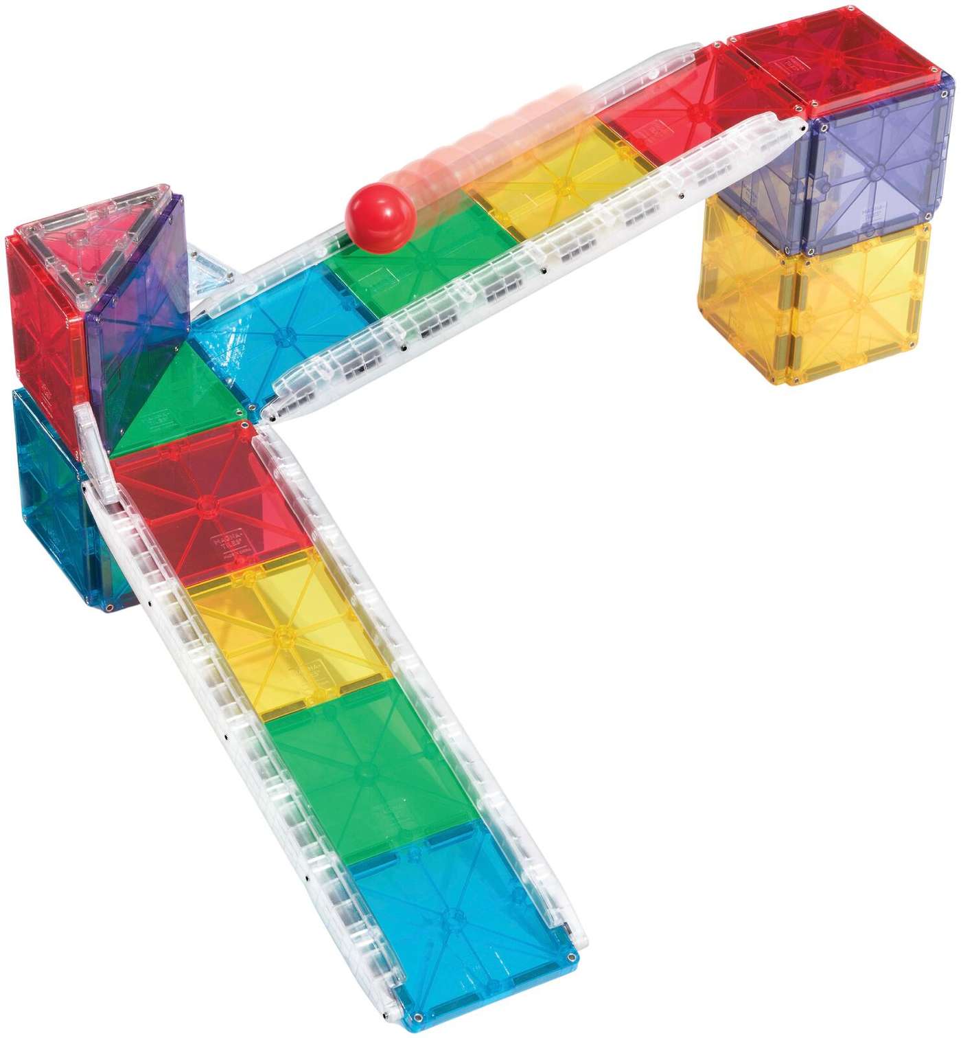 MAGNA-TILES® Rail Racer Маленькая шариковая направляющая, 33 детали, магн. рак. серия