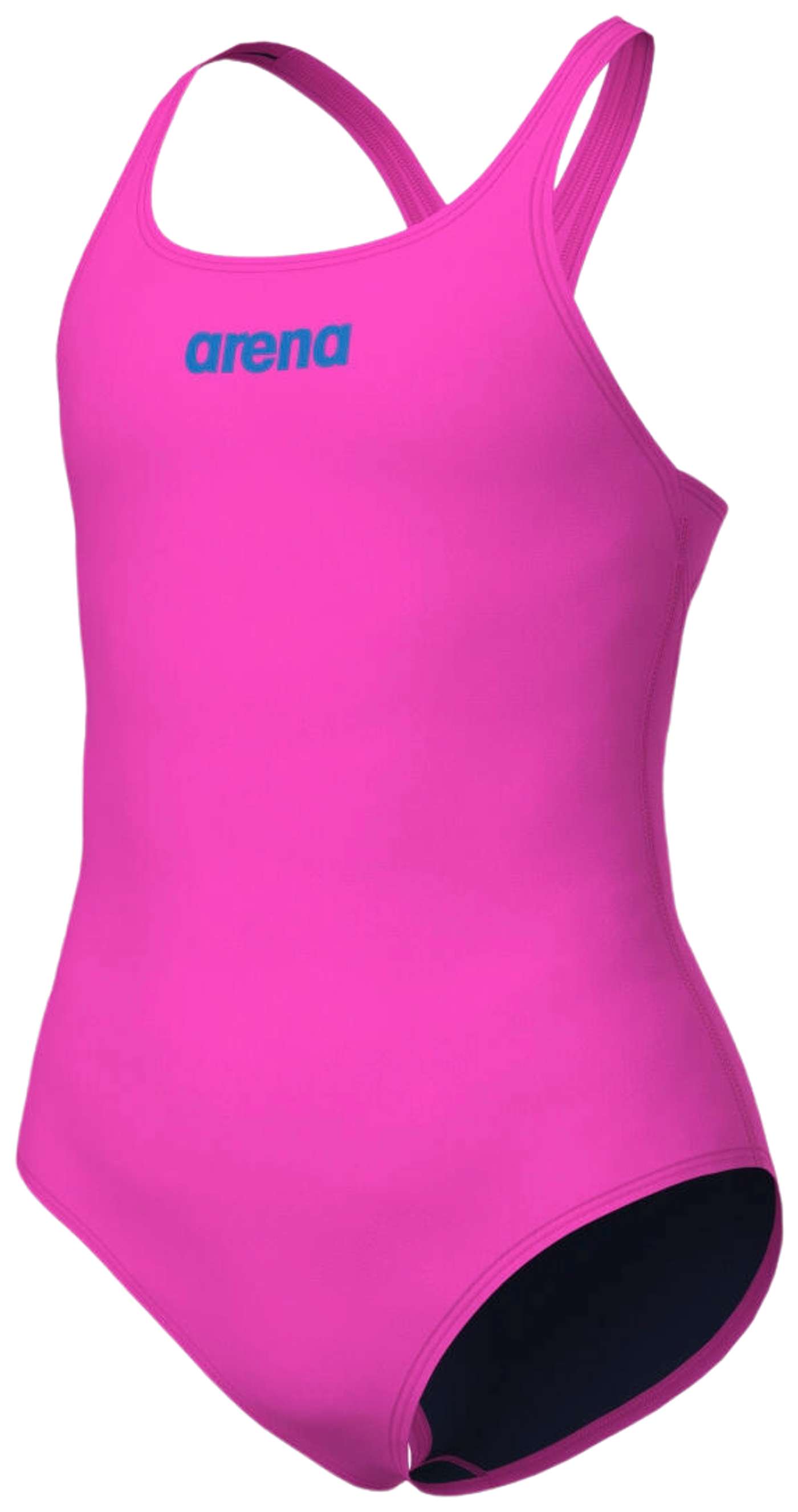 Купальник для девочек Arena Team Swim Pro Back (размер 6-7, цвет Шокирующая розово-голубая река)