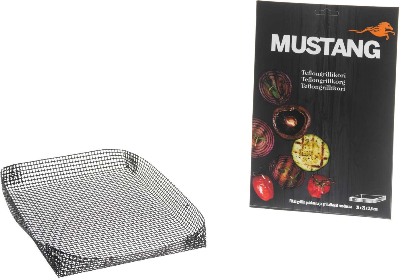 Корзина Mustang Grill тефлон 31x21 см (цвет черный)