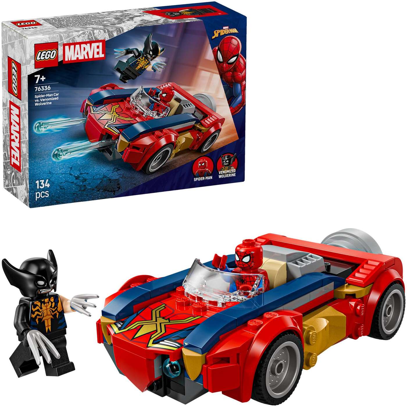 LEGO® Super Heroes Marvel 76336 Автомобиль Человека-паука против Росомахи превратился в Венома