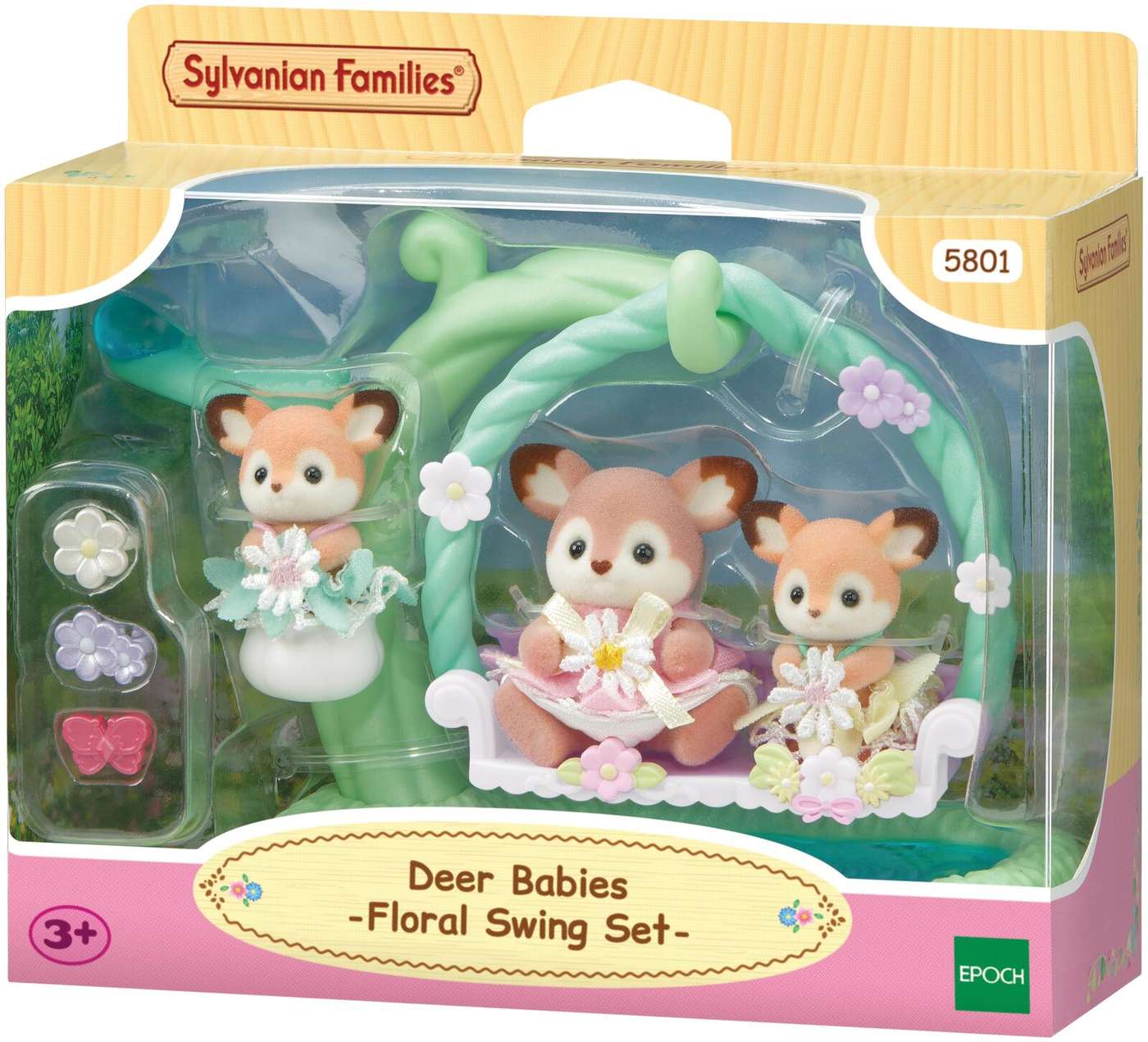 Sylvanian Families Оленята на цветочных качелях