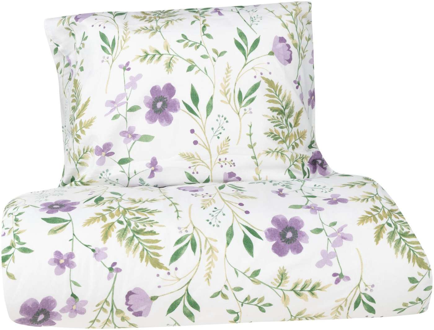 Xtra комплект пододеяльников Wild Flowers 150х210 см фиолетовый (цвет сиреневый / зеленый)