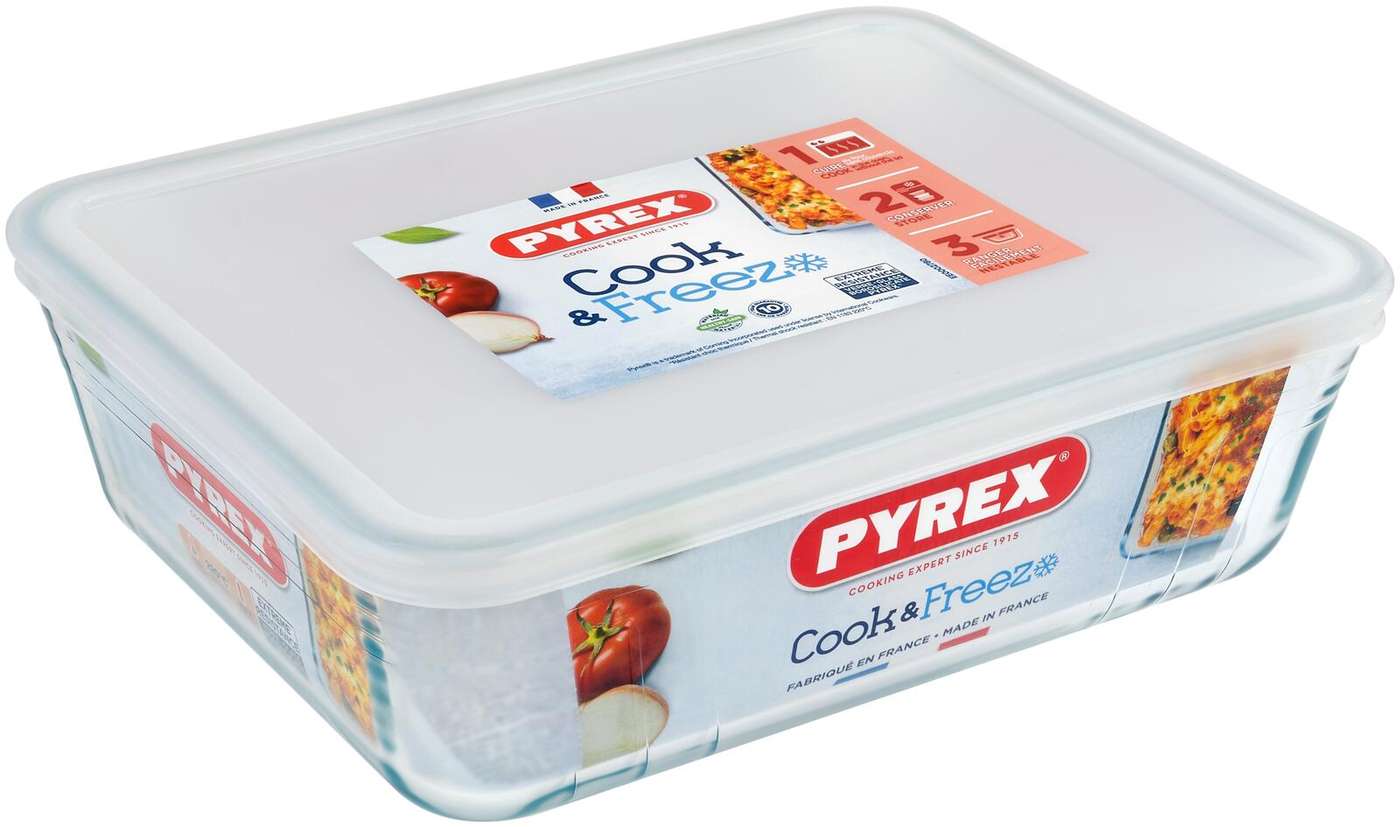 Стеклянная форма Pyrex Cook & Freeze с крышкой 25x19см (цвет Прозрачный)