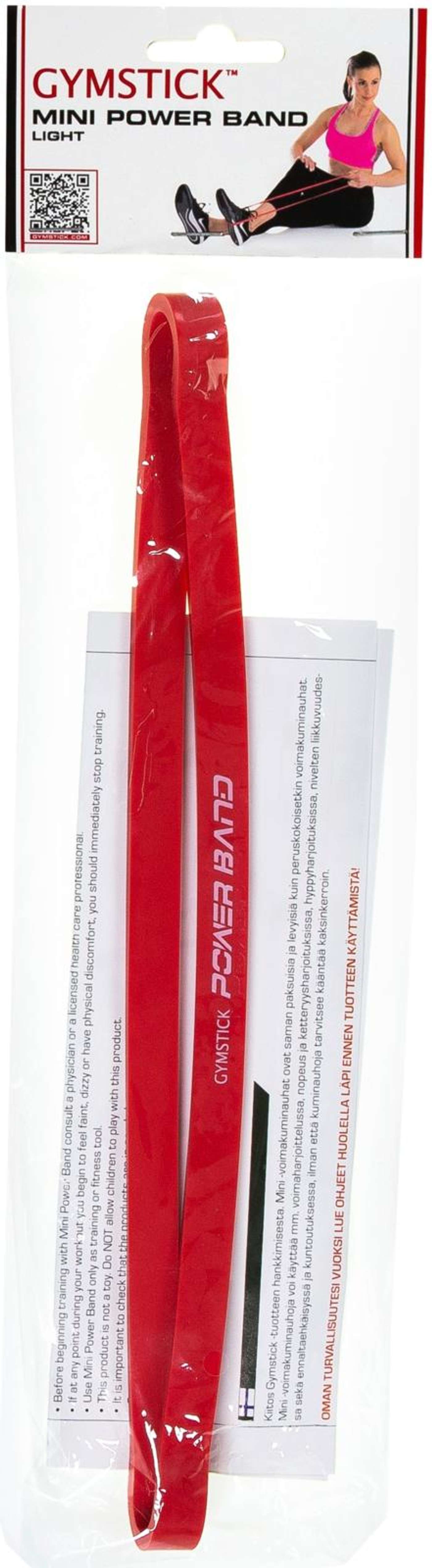 Силовая резинка Gymstick mini, легкая (цвет КРАСНЫЙ)