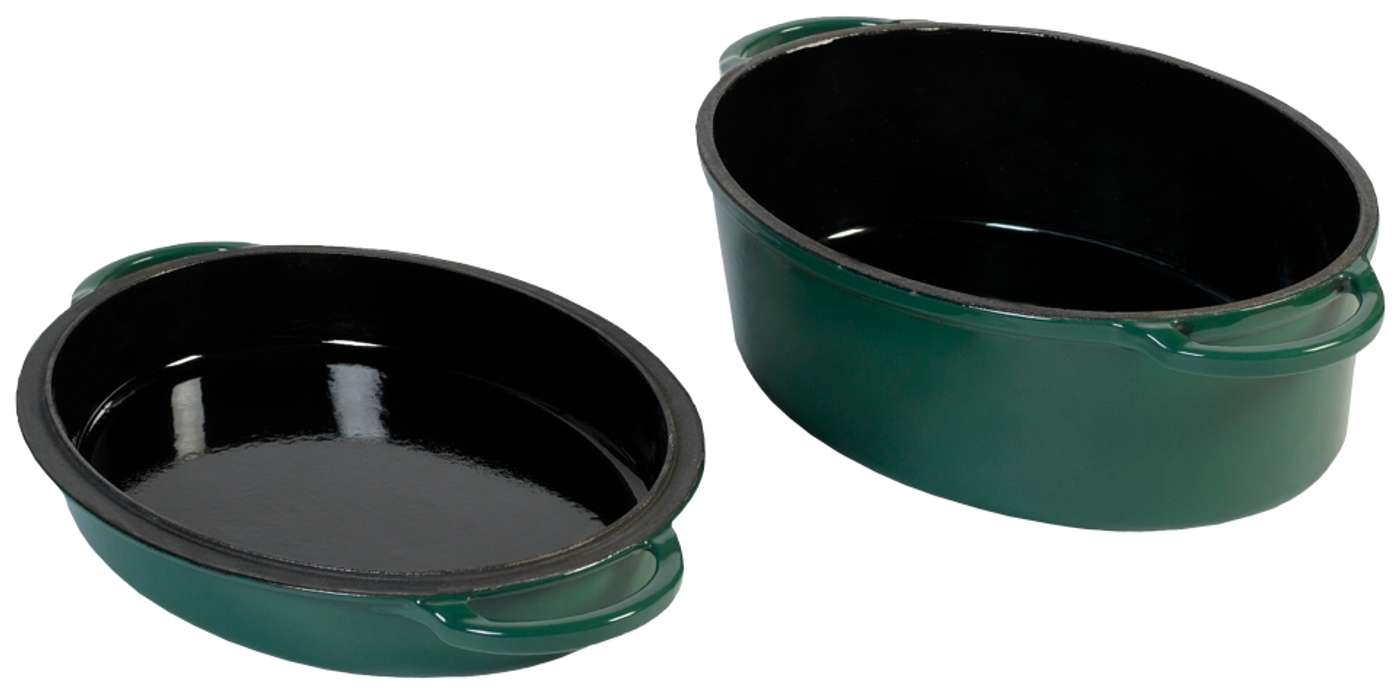 Казан Big Green Egg овальный Green Dutch Oven 5, 2 л