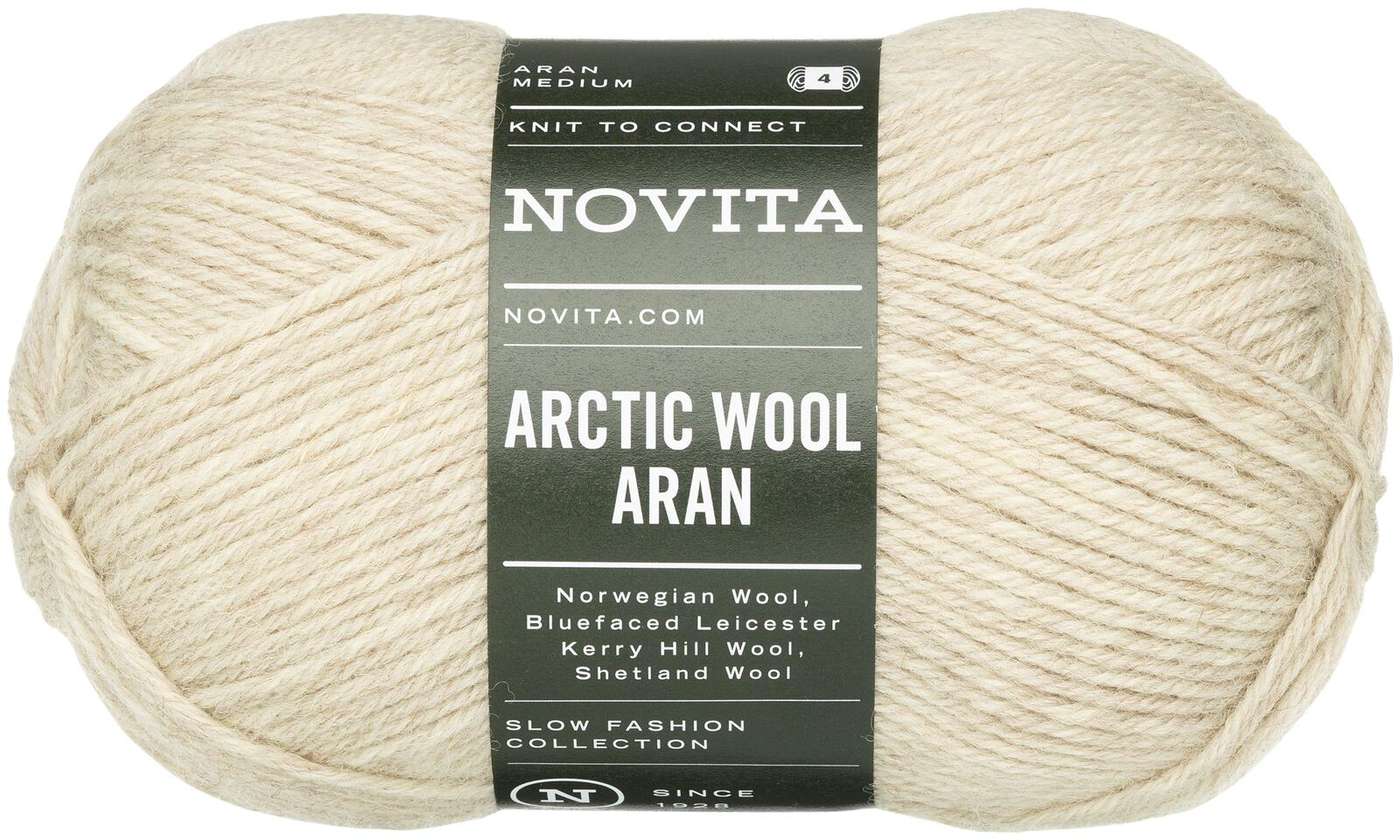Пряжа Novita Arctic Wool Aran 100 г олень 631 (цвет северный олень)