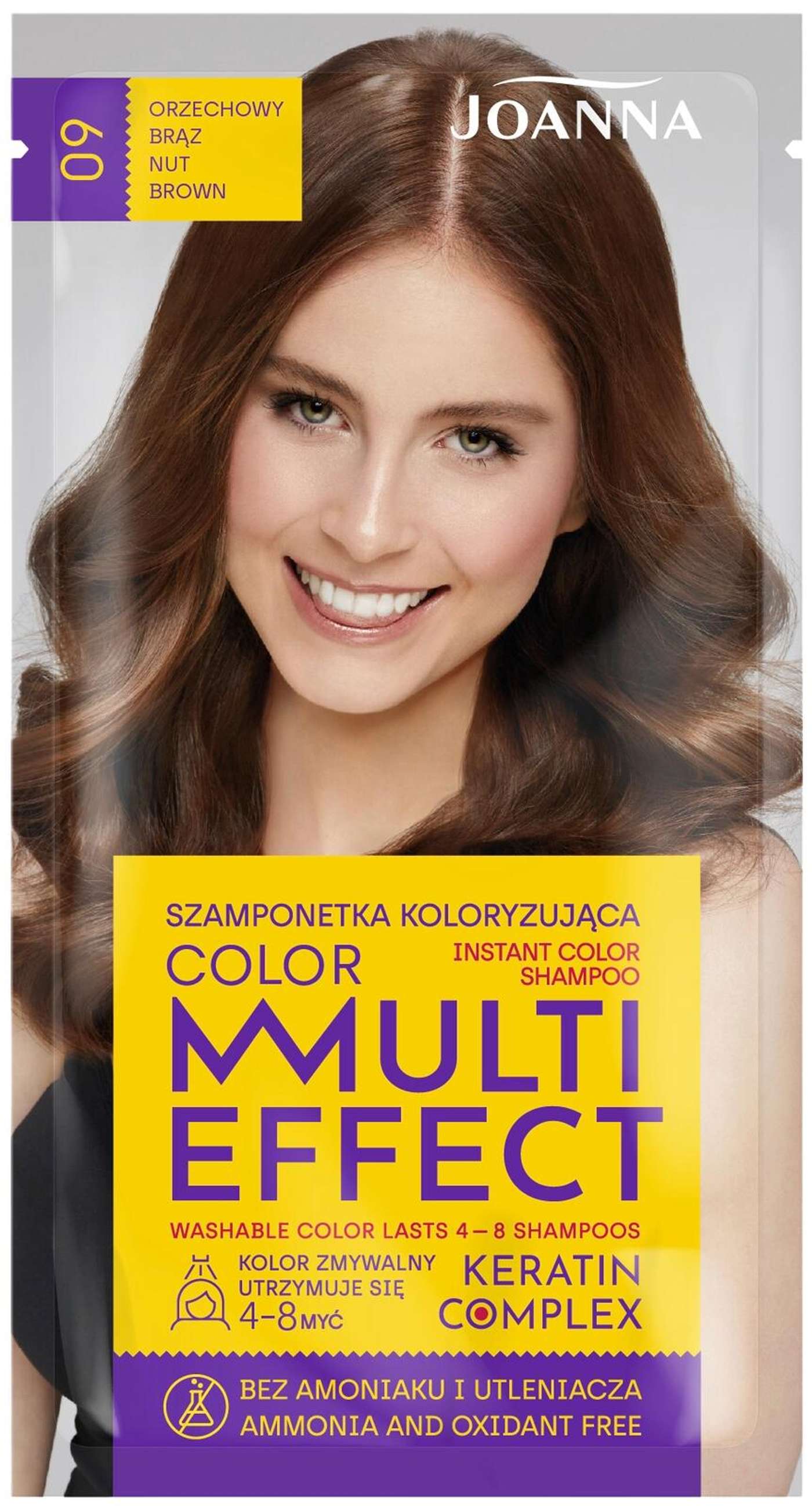 Шампунь Joanna Multi Effect Ореховый коричневый 09