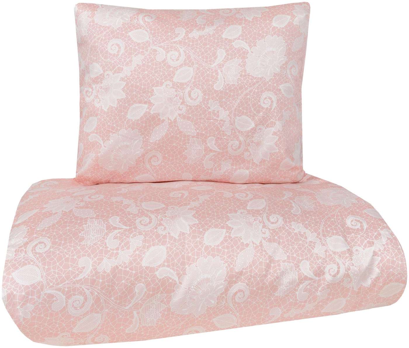Комплект постельного белья House из сатина Lace 9222 150 x 210 см + 55 x 65 см розовый (цвет роза)