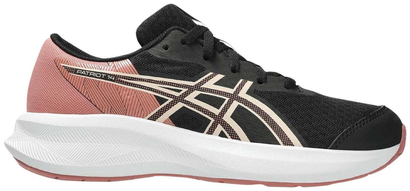 Детские кроссовки Asics Patriot 14 GS (размер 2, цвет черный / жемчужно-розовый)