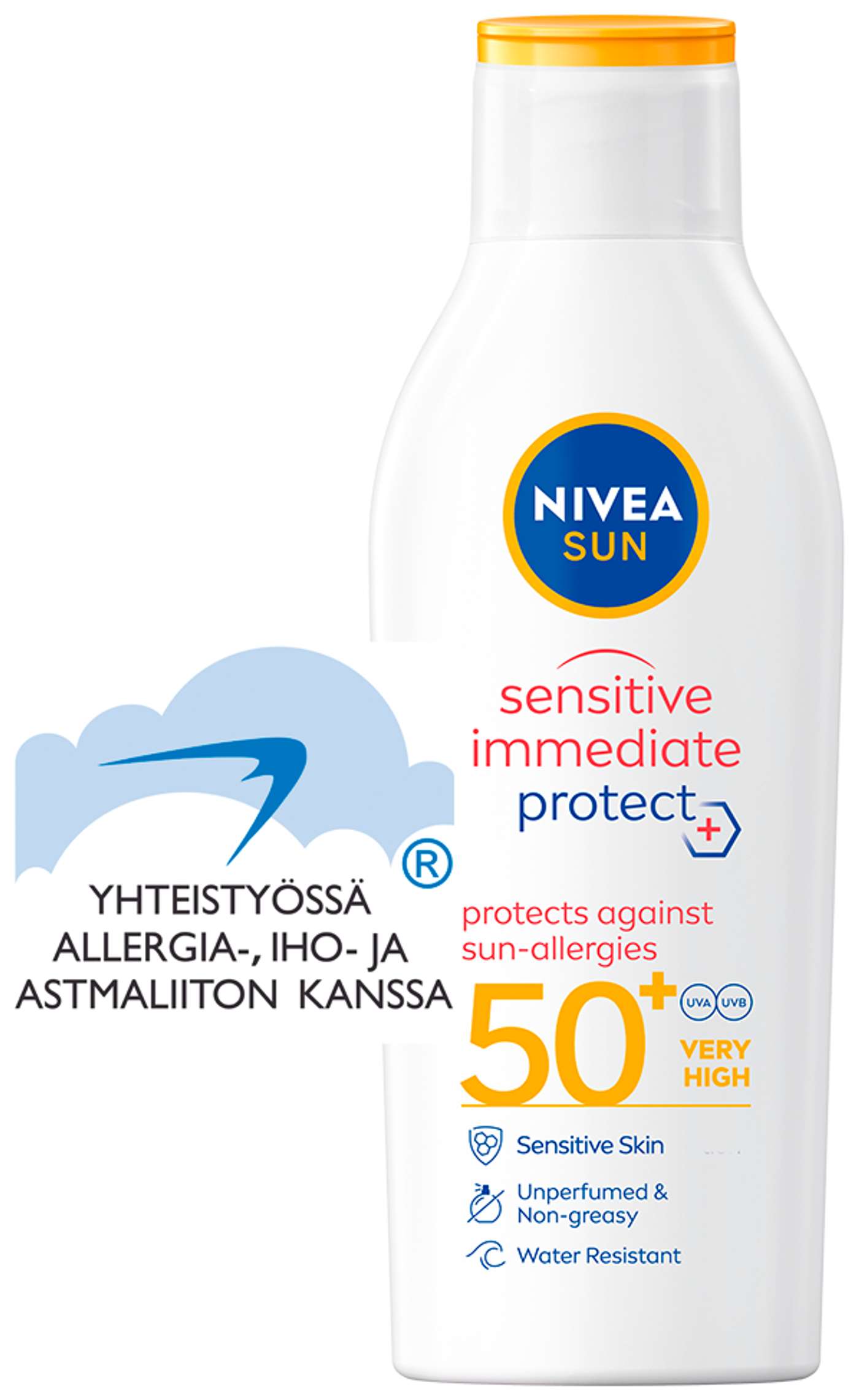 NIVEA SUN 200 мл солнцезащитный лосьон для чувствительной кожи с немедленной защитой SK50 +