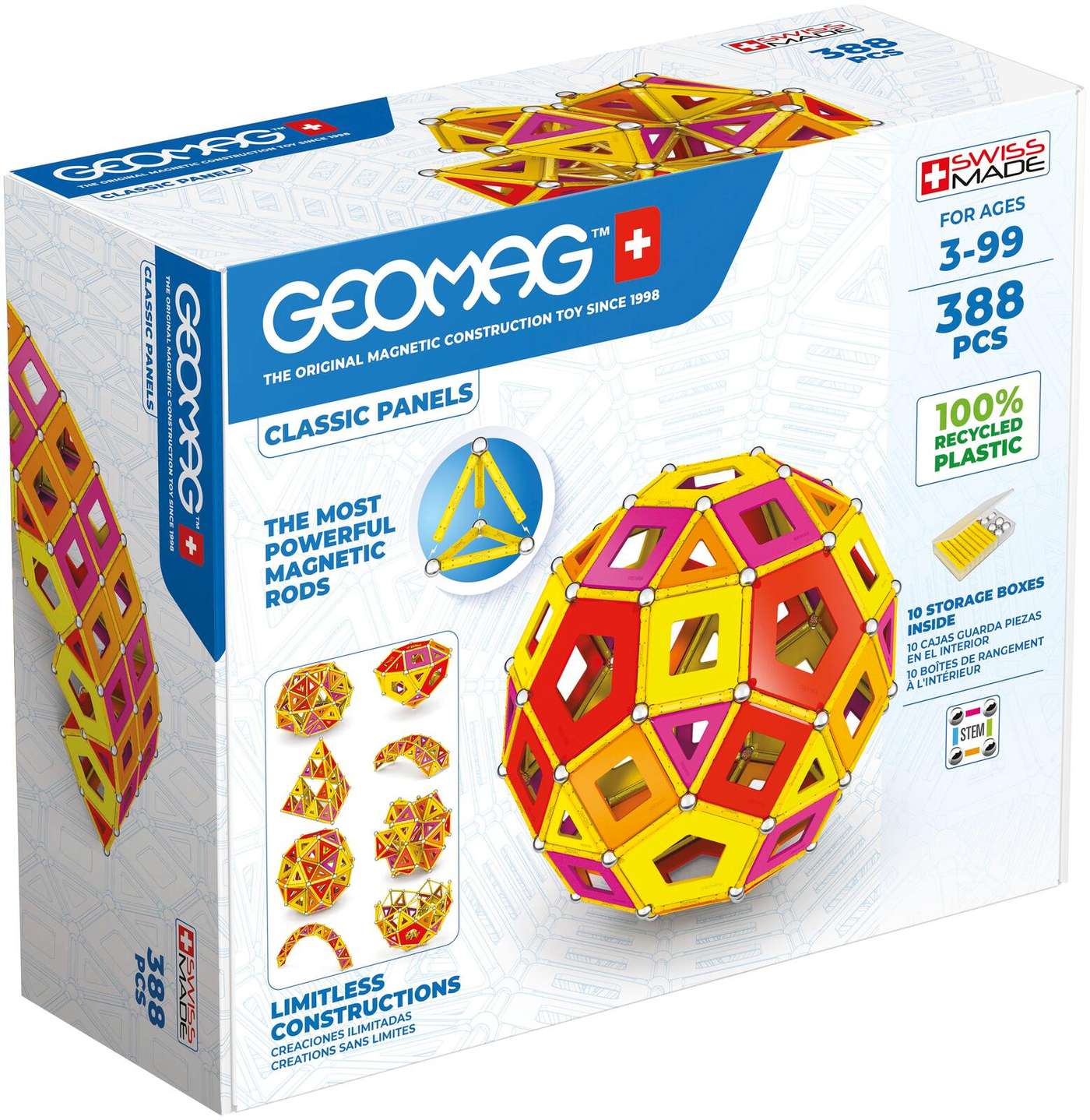 Магнитный конструктор Geomag Classic Panels Master, 388 деталей