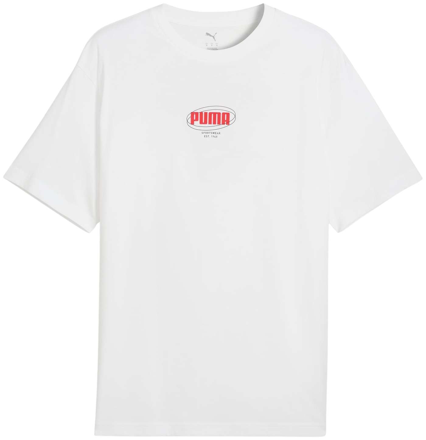 Мужская футболка Puma Ess Logo Lab Relaxed (размер С, цвет Пума Уайт)