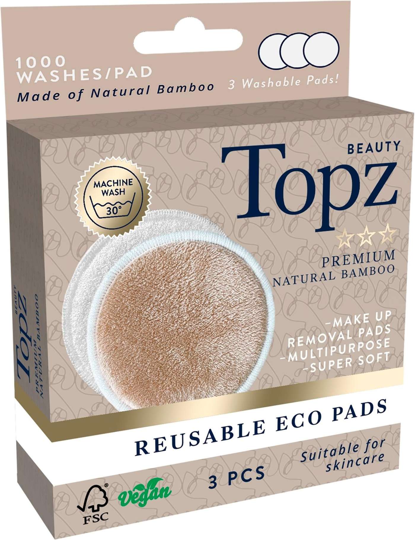 Мочалка Topz Бамбук 3 шт