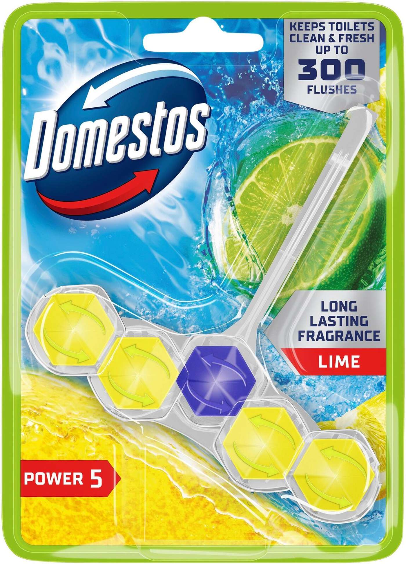 Освежитель для туалета Domestos Power 5 Lime 1х50г