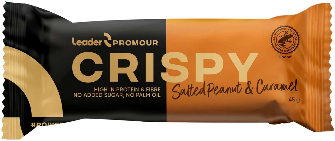 Протеиновый батончик Leader Promour Crispy с арахисом и ириской 45 г