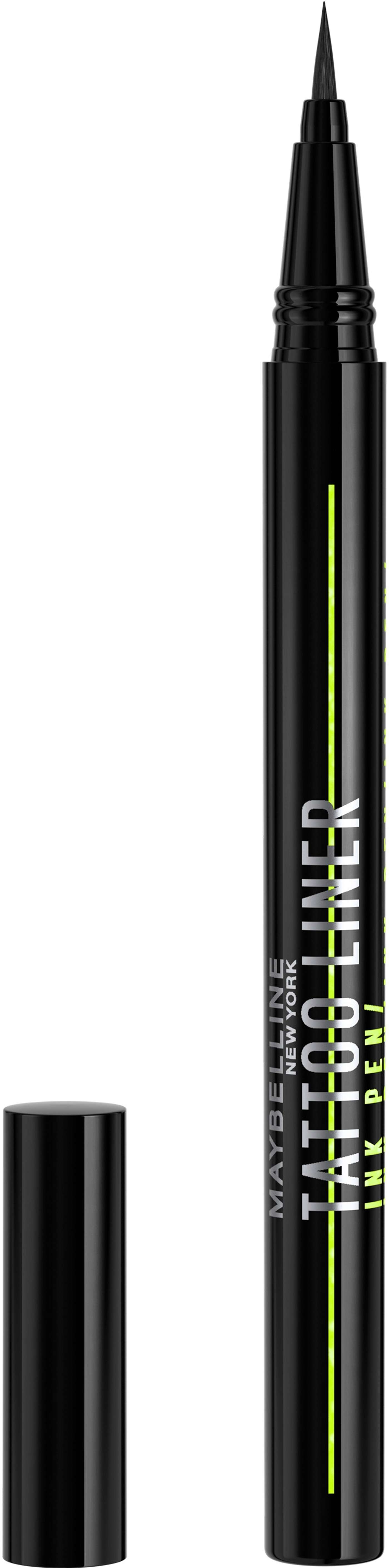 Жидкая подводка для глаз Maybelline New York Tattoo Liner Ink Pen 880 Jet Black, 1 мл (цвет ТЕМНО-ЧЕРНЫЙ)