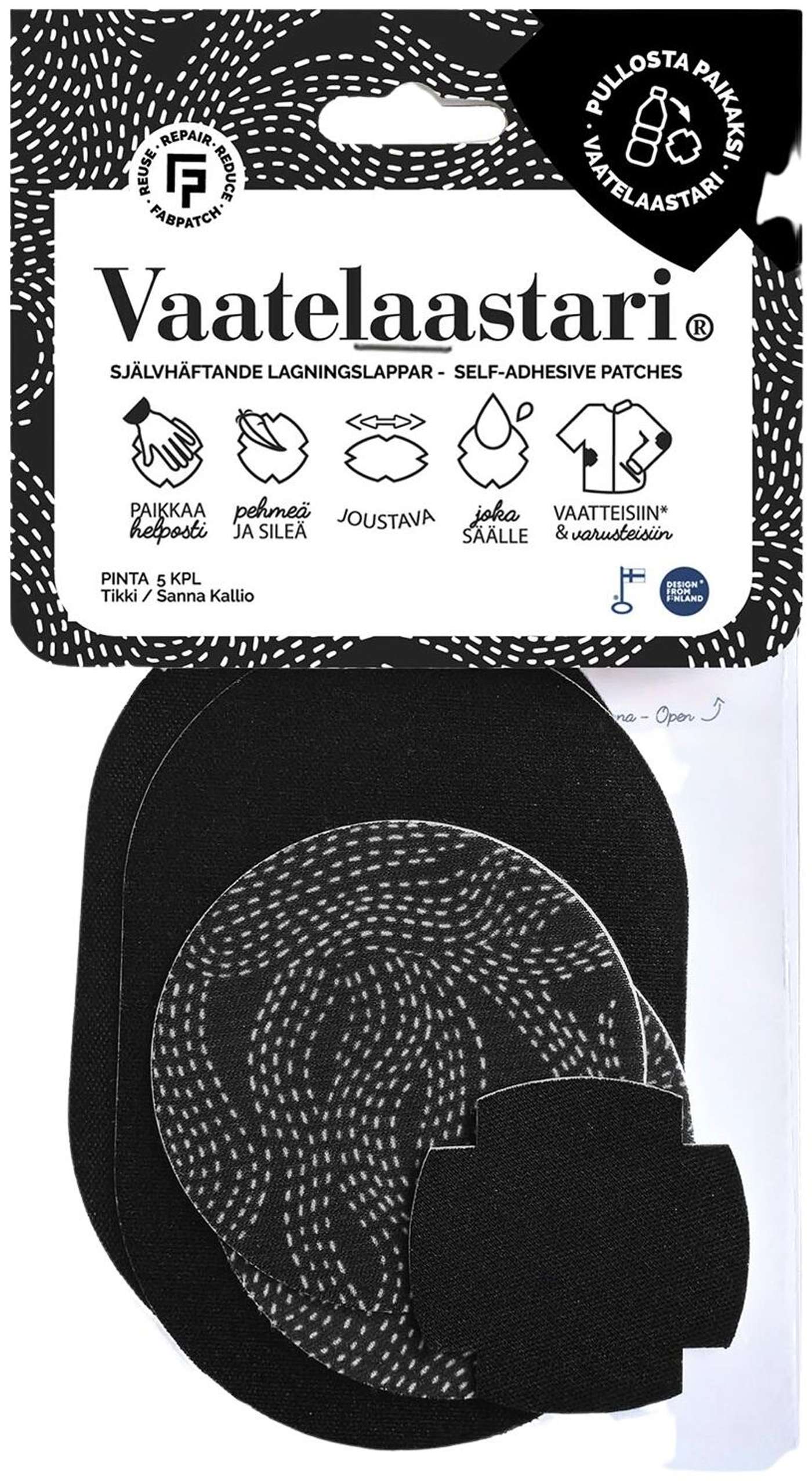 Пластырь FabPatch Clothing, Surface - легкий втирающийся пластырь по текстилю. (цвет черно-белый)