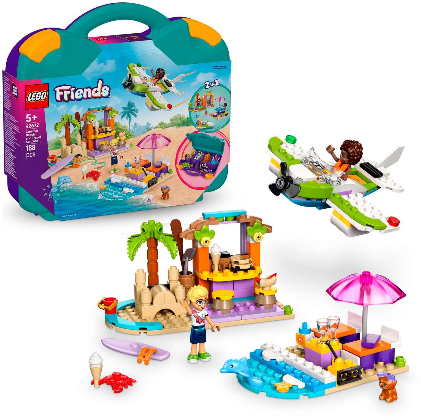 LEGO® Friends 42672 Конструкции для отдыха и пляжа в чемодане