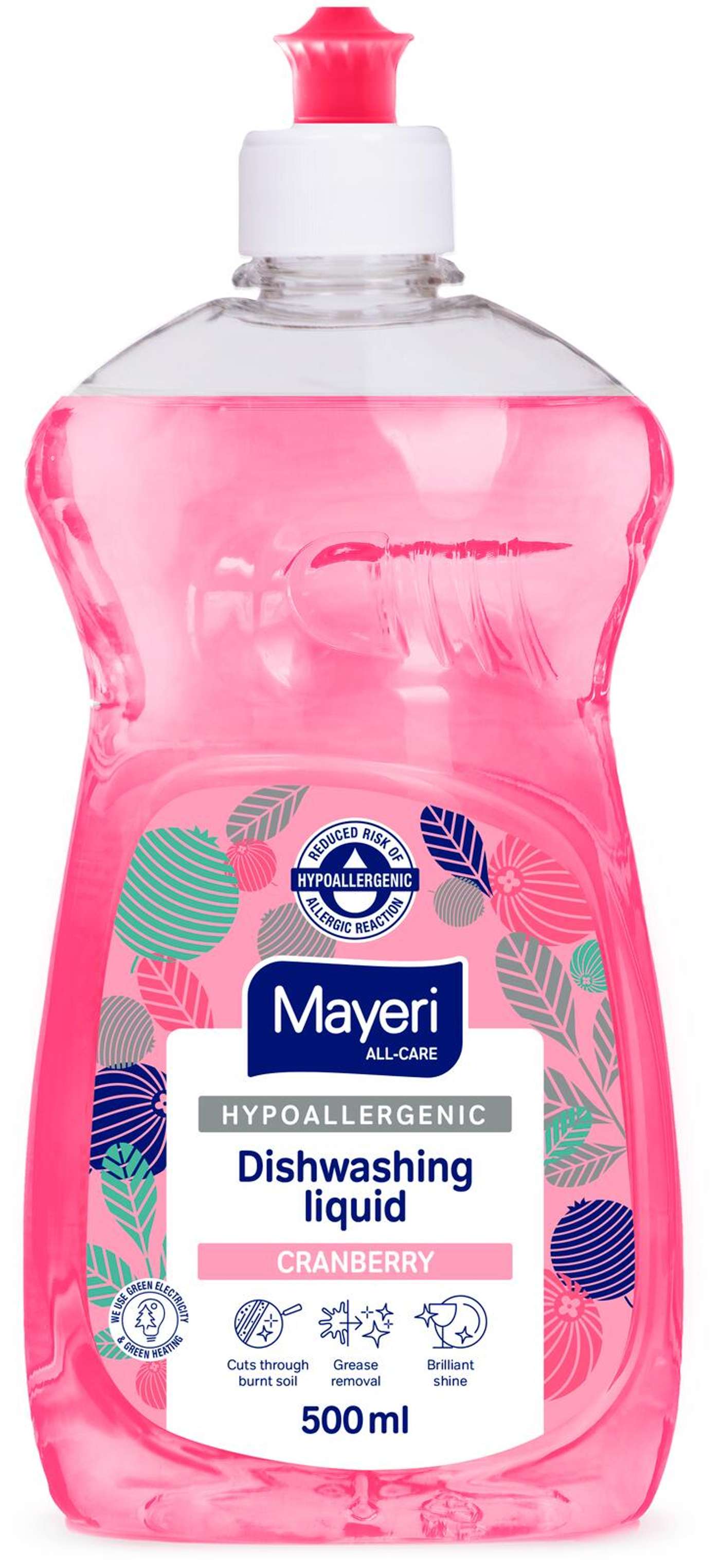 Mayeri All-Care Гипоаллергенное средство для мытья посуды Клюква 500мл