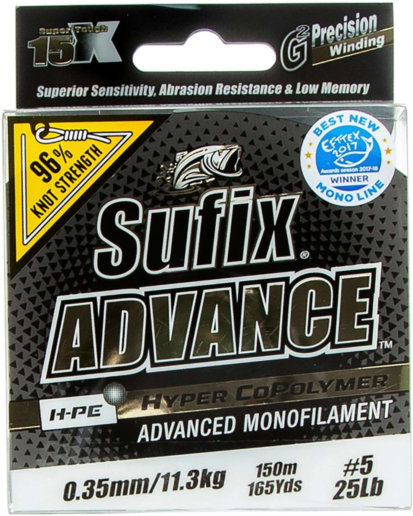 Sufix Advance 150м 0, 35мм / 11, 3кг прозрачная леска (цвет Прозрачный)