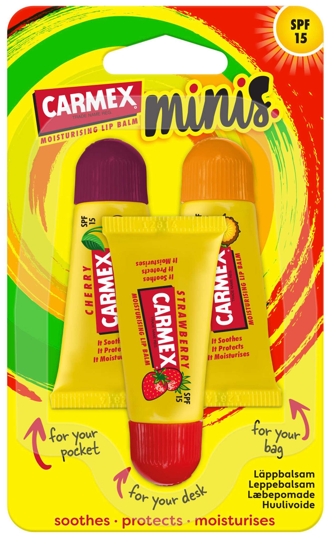 Carmex Mini Tubes бальзам для губ в стиках 3х5г