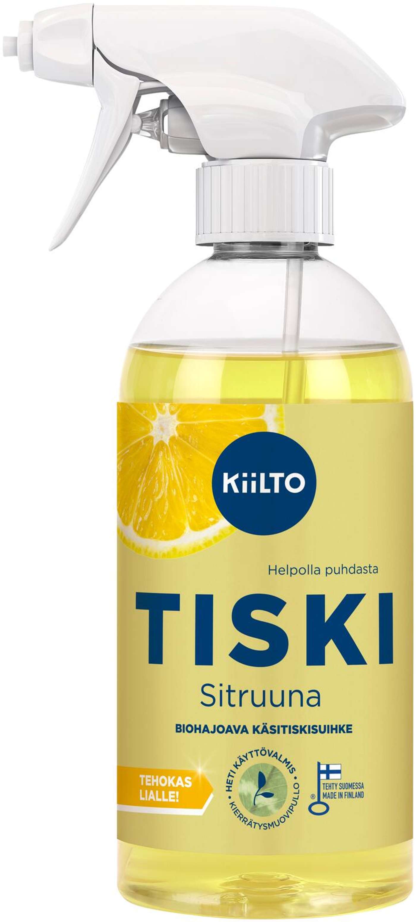 Kiilto биоразлагаемый спрей для мытья посуды для рук Лимон 475 мл