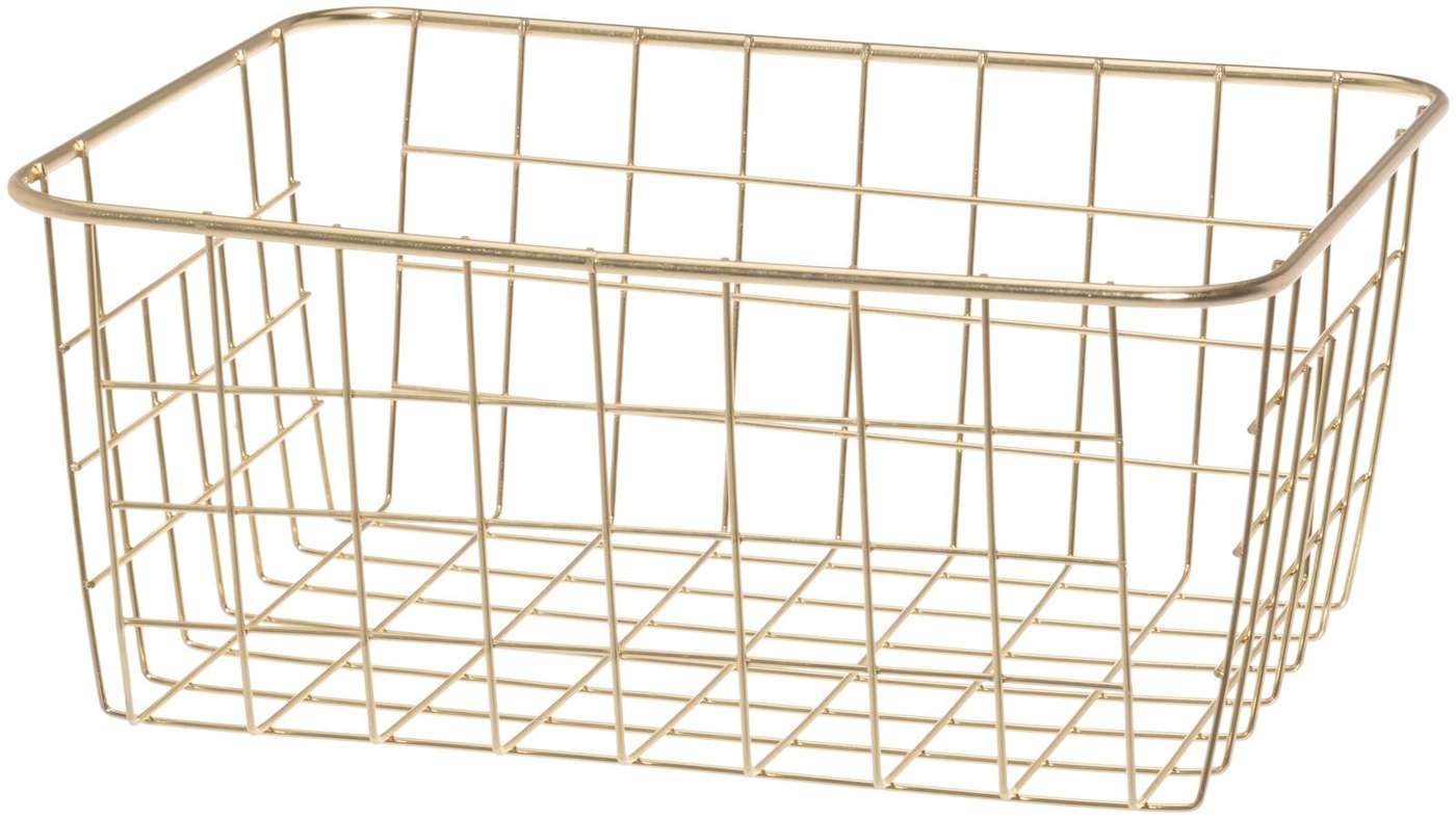 4Корзина для хранения вещей Nova gold 28x22x12, 5 см (цвет золото)