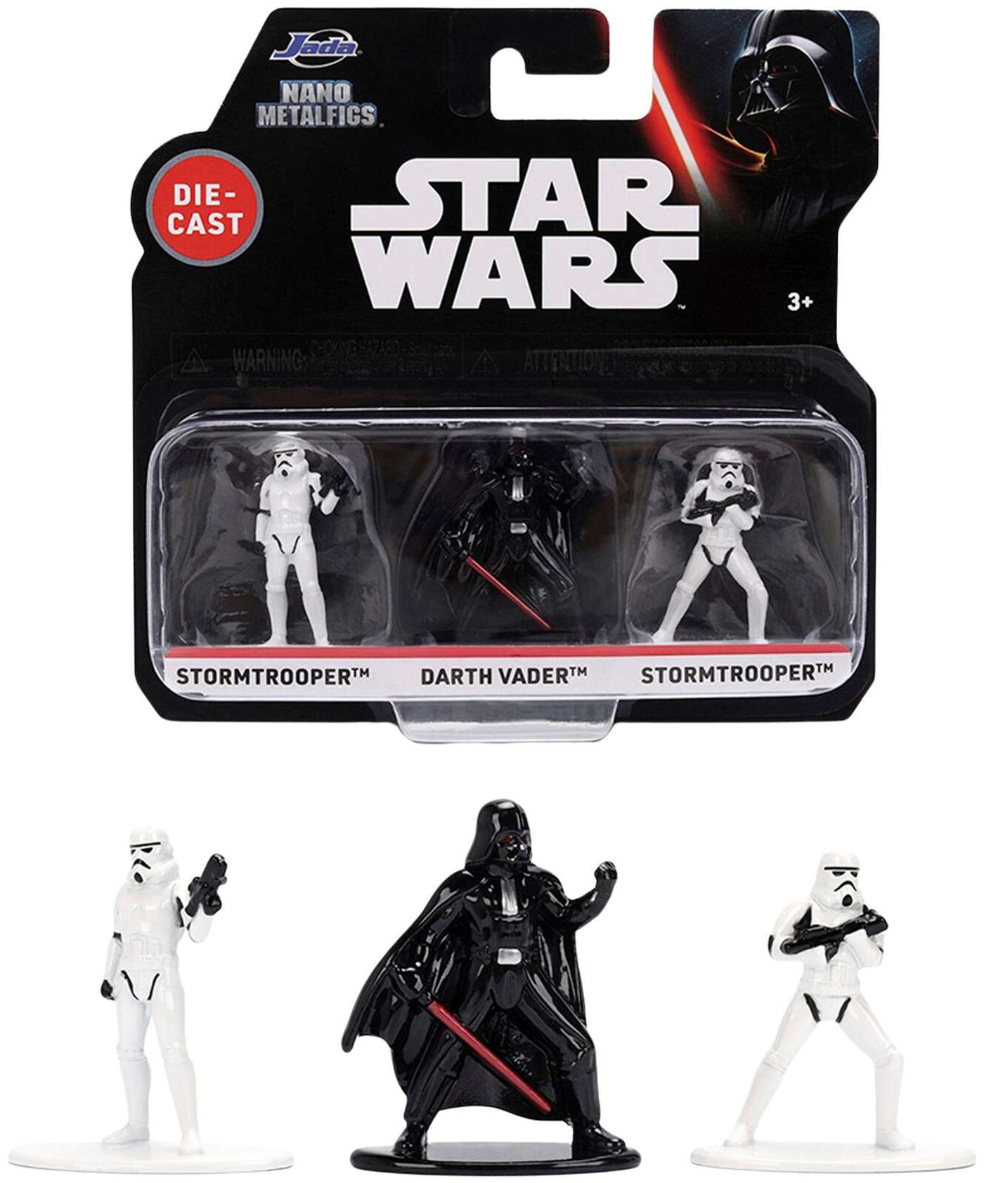 Коллекционные фигурки Jada Disney Star Wars, 4 см, металл (литье под давлением), 3 шт / коробка