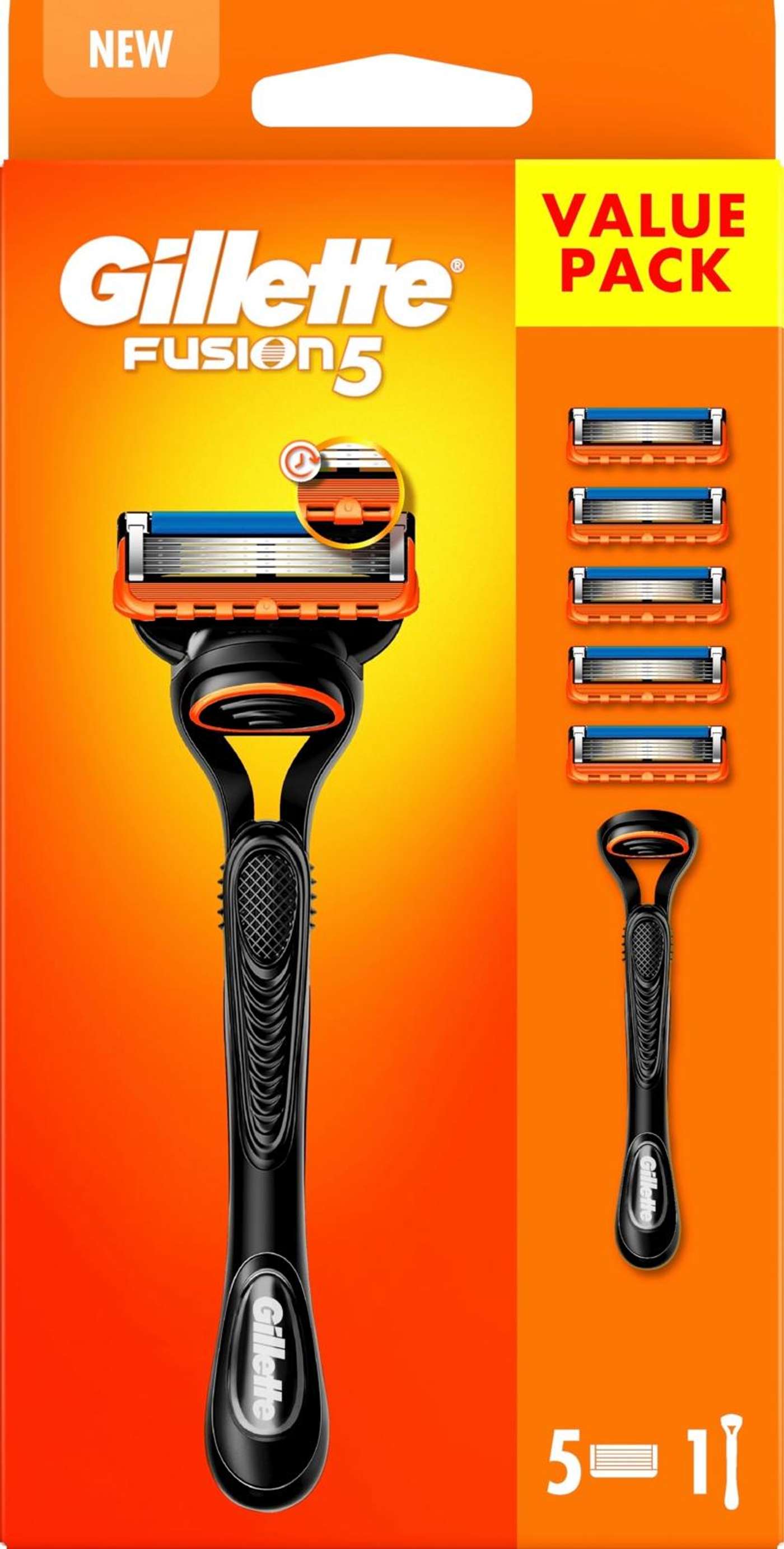 Бритва Gillette Fusion5 + 4 сменных лезвия