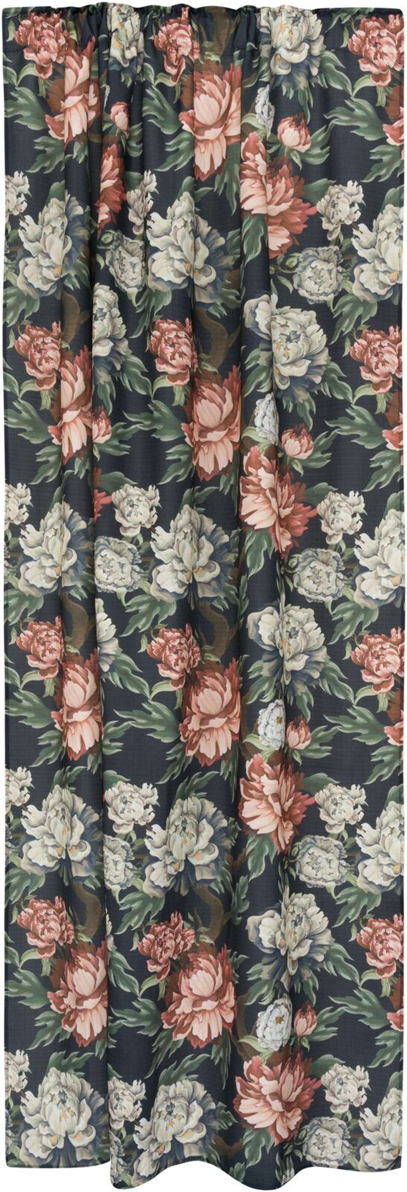 Боковая штора Muire 140x250 см, черная (цвет Черный / Коричневый)