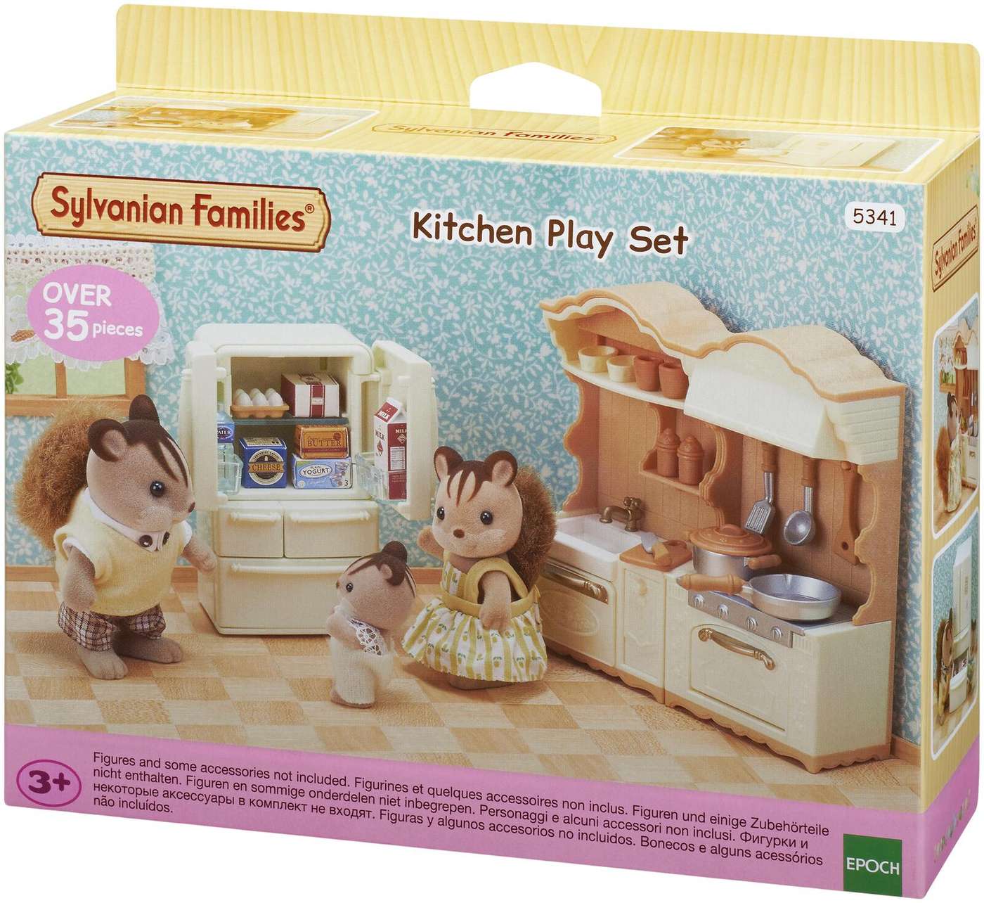 Кухня загородного дома Sylvanian Families с холодильником