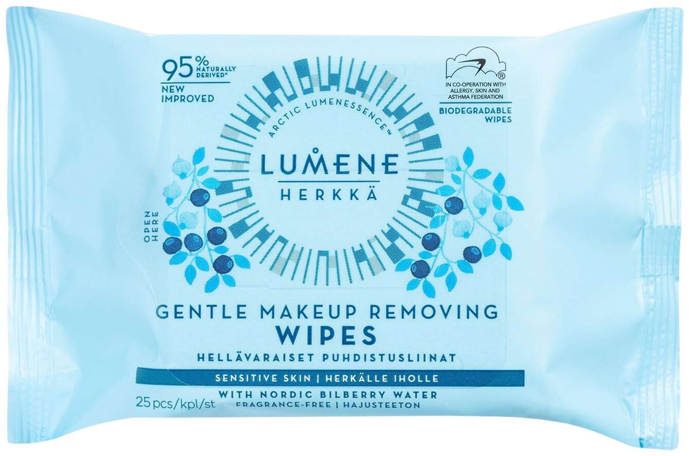 Салфетки для бережной чистки Lumene HERKÄ 25 шт.
