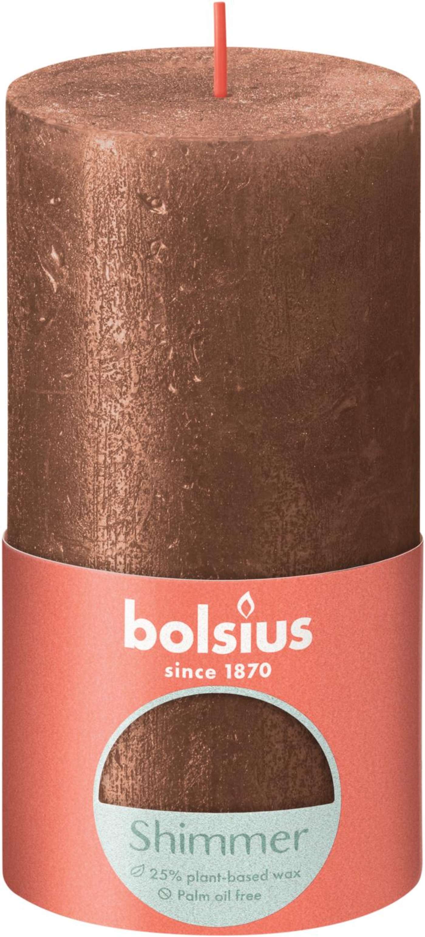 Bolsius RUSTIC PK 130 / 68 Мерцающий медный (цвет МЕДЬ)