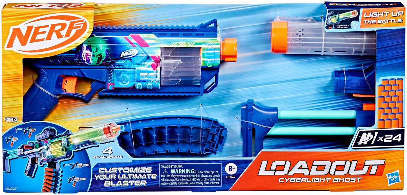 Игрушечный пистолет Nerf Loadout Cyberlight Ghost
