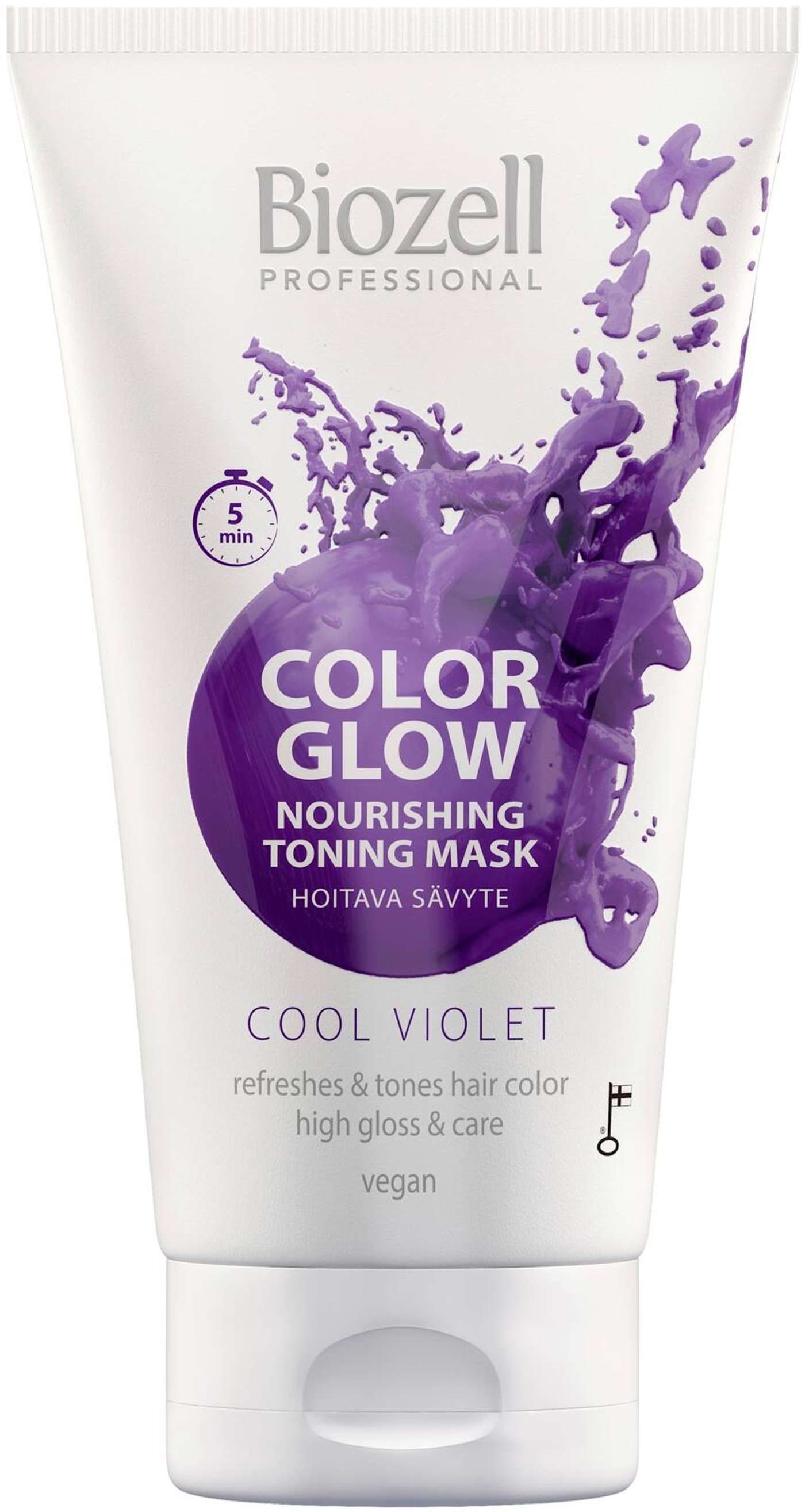 Biozell Color Glow Питательная тональная маска Cool Violet 150мл