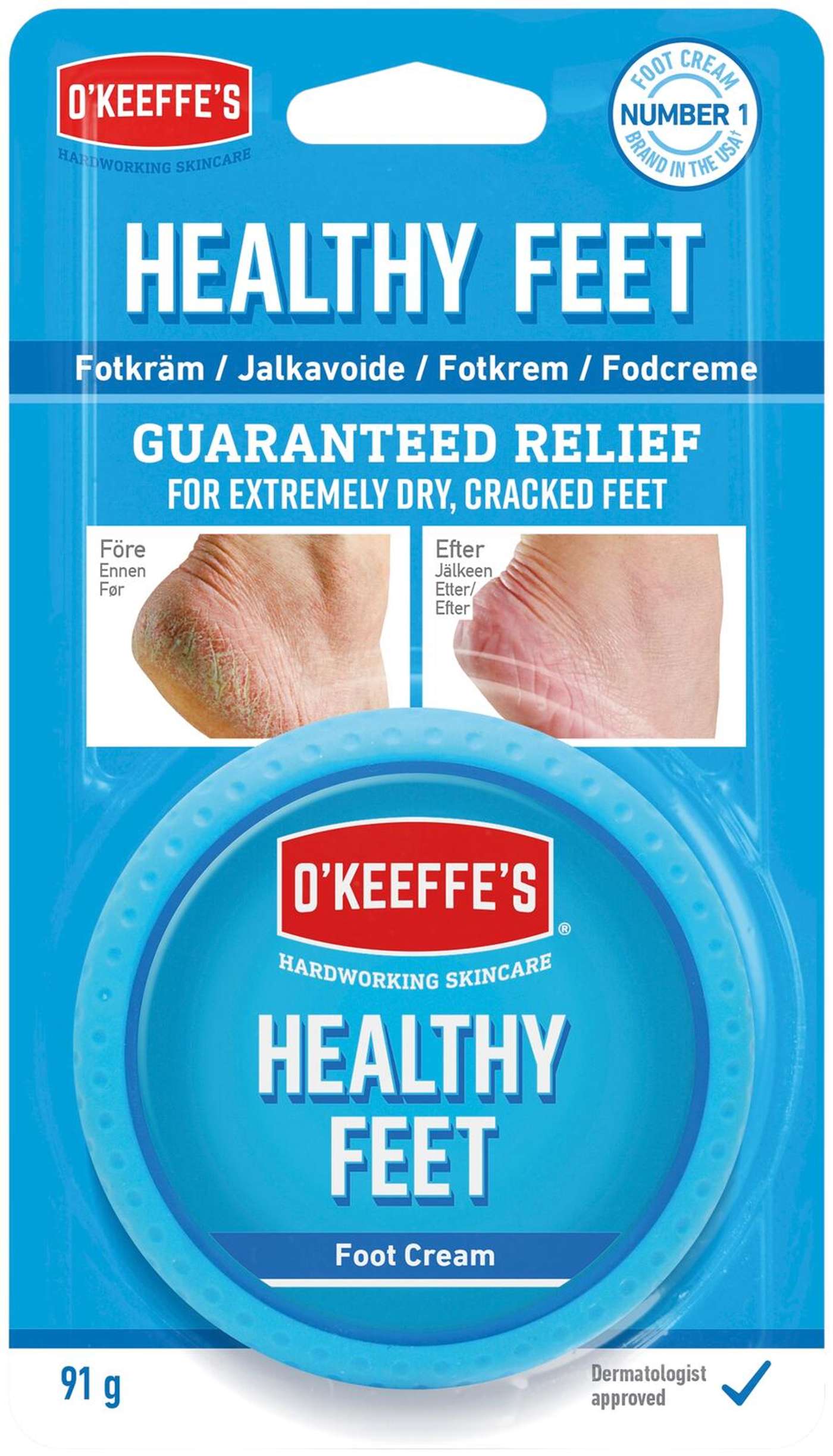 Баночка крема для ног O'Keeffe's 91 г