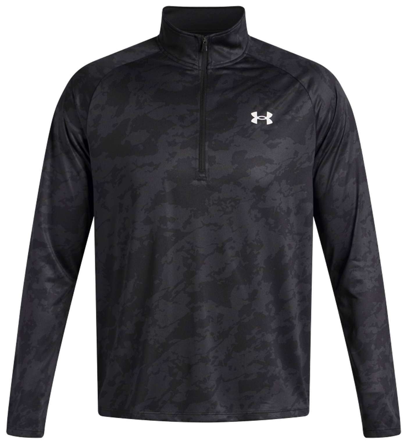 Мужская тренировочная рубашка с длинным рукавом Under Armour Tech 2. 0, молния 1 / 2 1328495 (размер М, цвет черный)