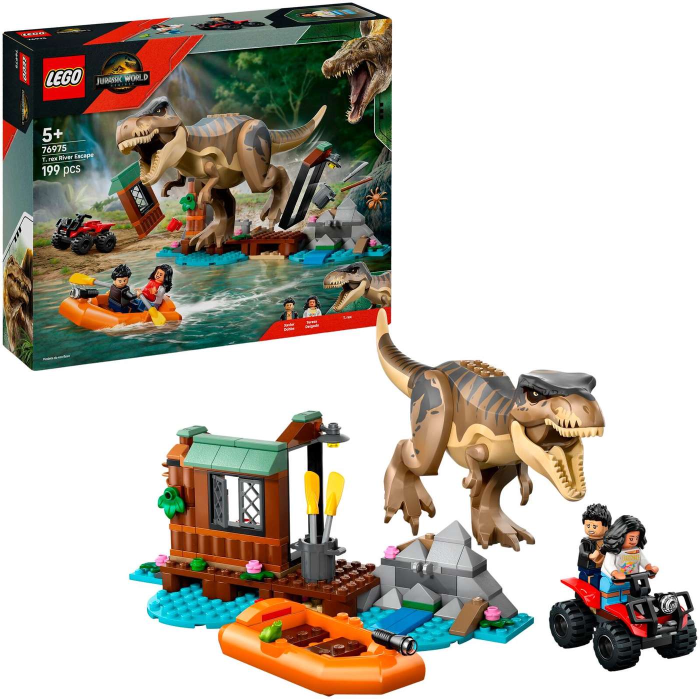 LEGO® Jurassic World Ти-рекс и побег по реке 76975