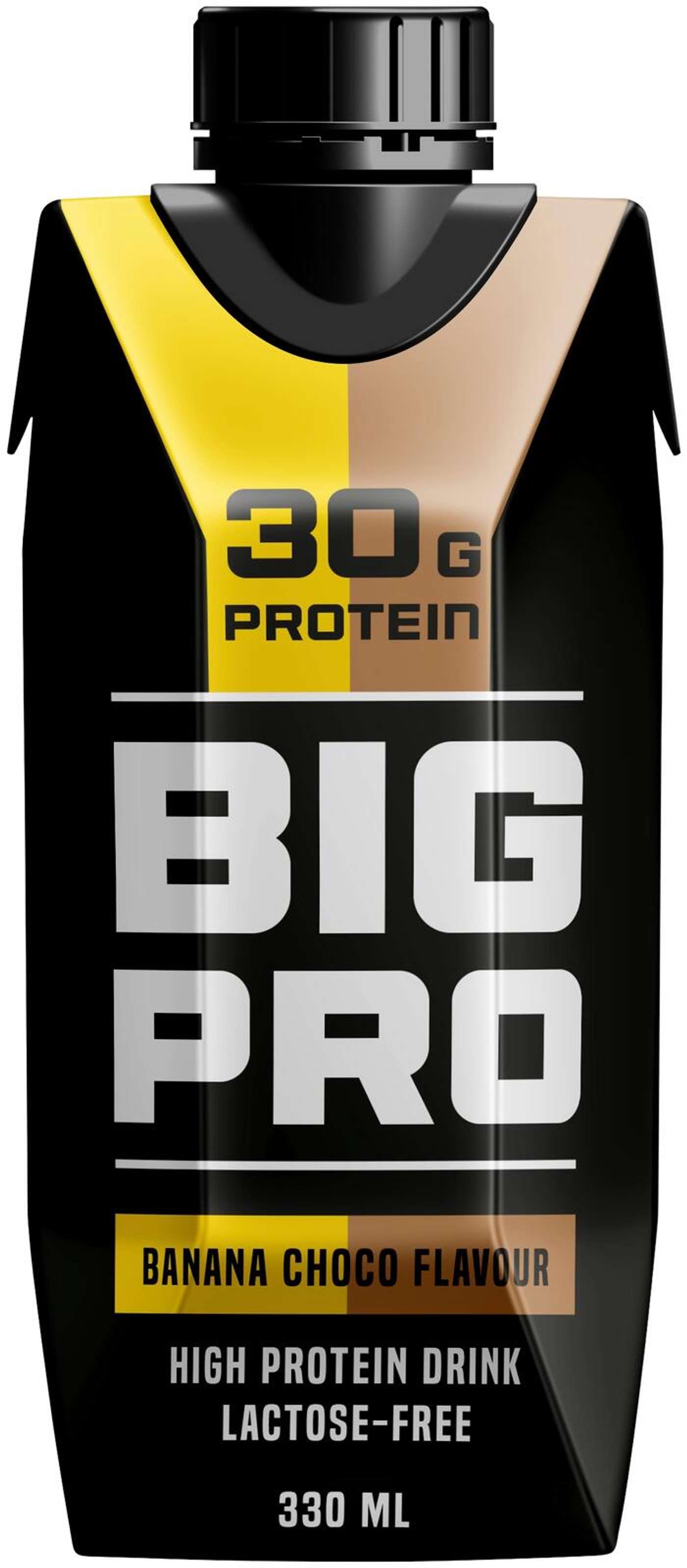 BIG PRO протеиновый напиток бананово-шоколадный безлактозный 330 мл, UHT