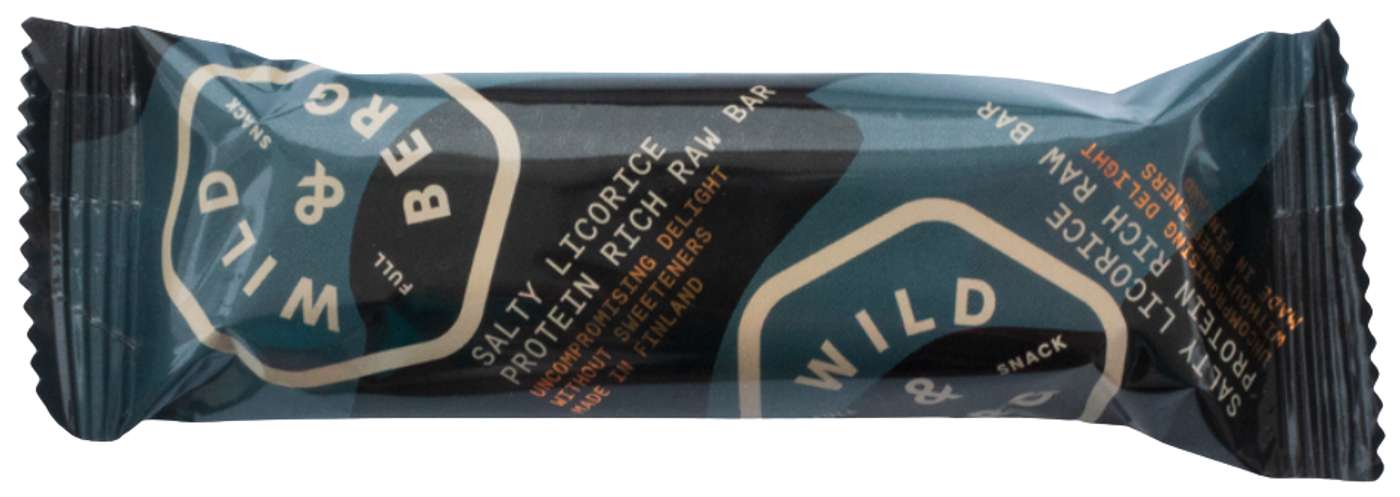 Полноценный снек Wild&Berg с солодкой и лососем, богатый белком, 40 г