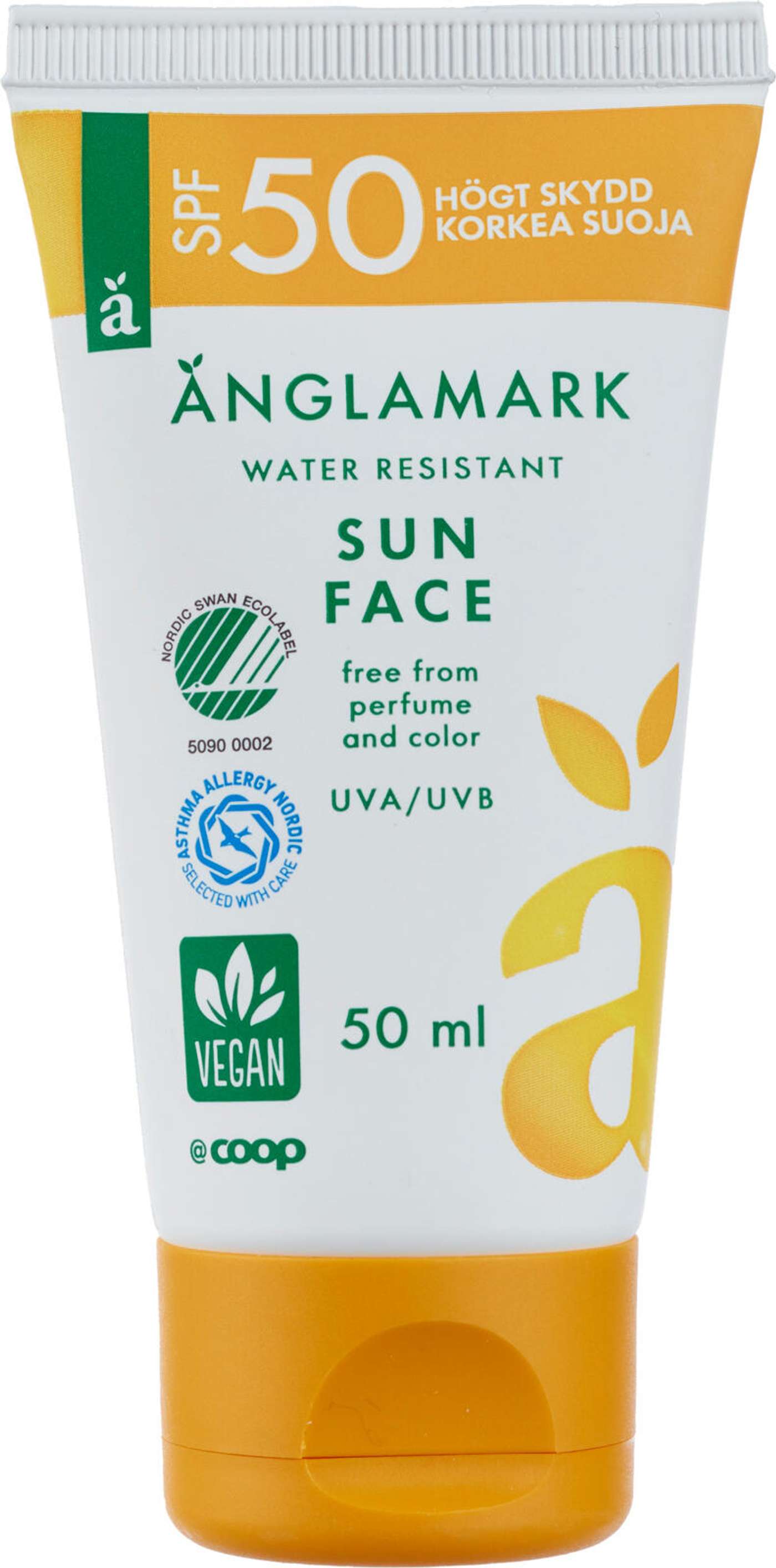 Änglamark Sun face Cream SPF50 солнцезащитный крем для лица 50 мл