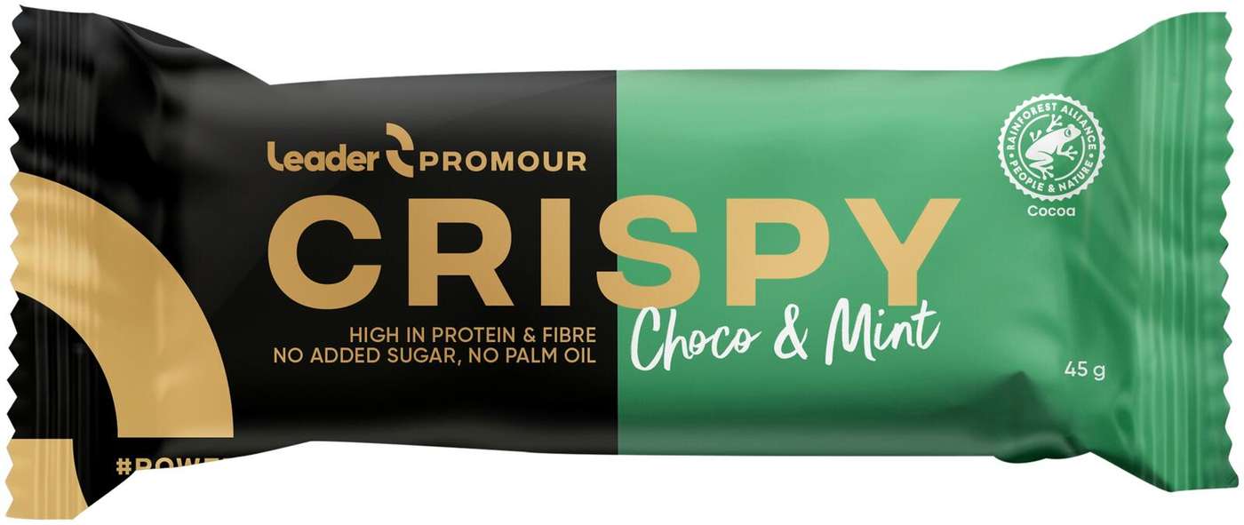 Протеиновый батончик Leader Promour Crispy шоколадно-мятный 45 г