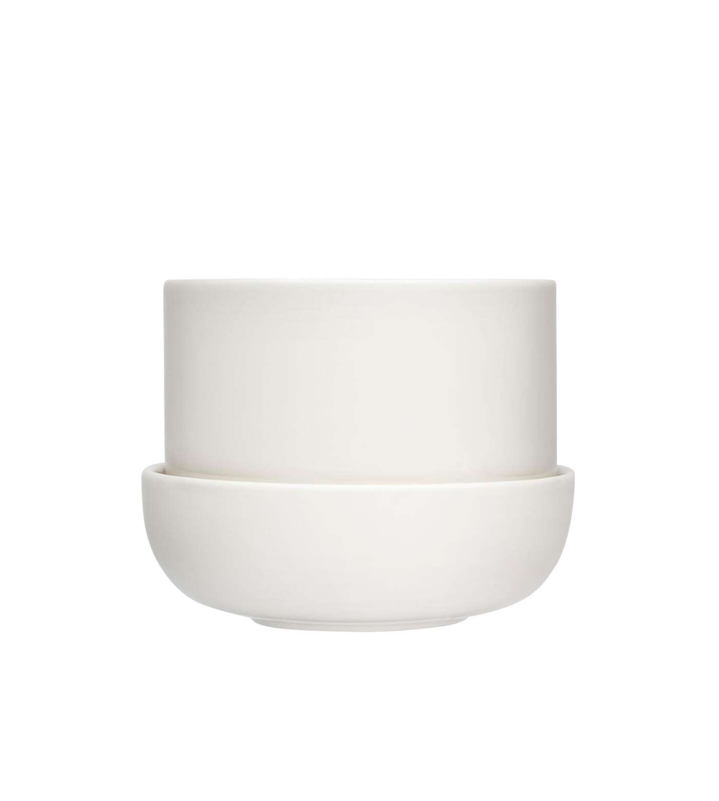 Iittala Nappula горшок и блюдце S 170x130 мм белый (цвет Белый)